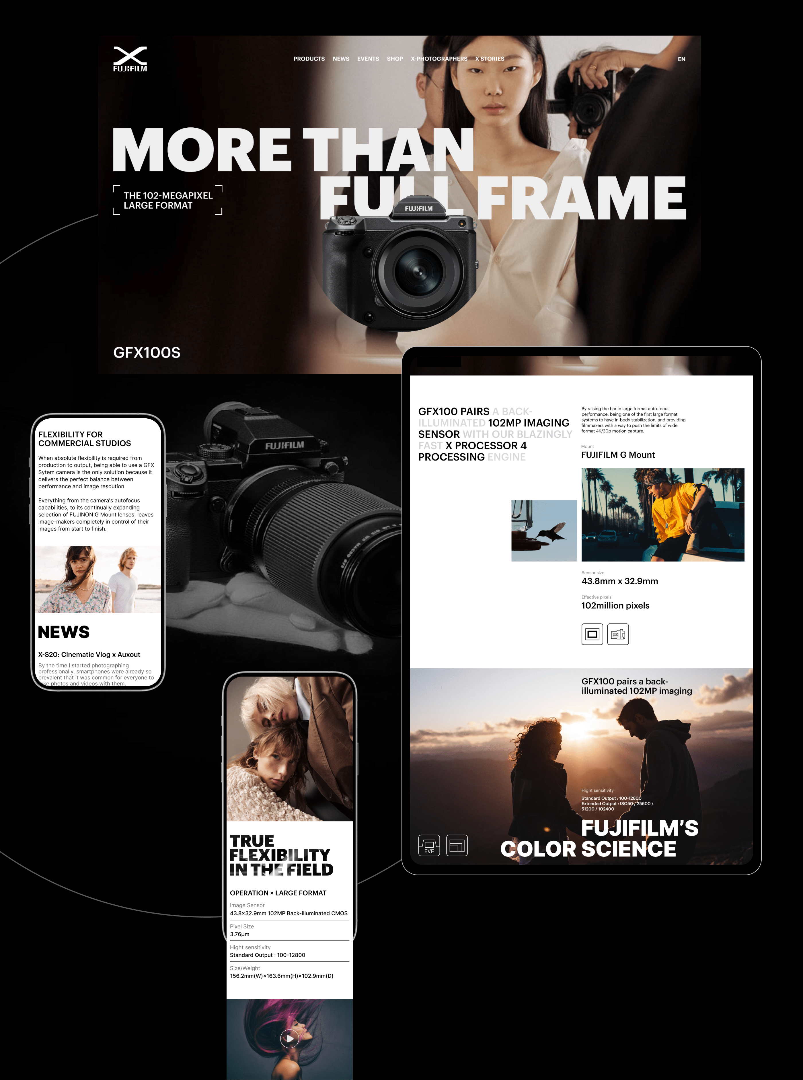 Fujifilm | website — Изображение №10 — Интерфейсы на Dprofile