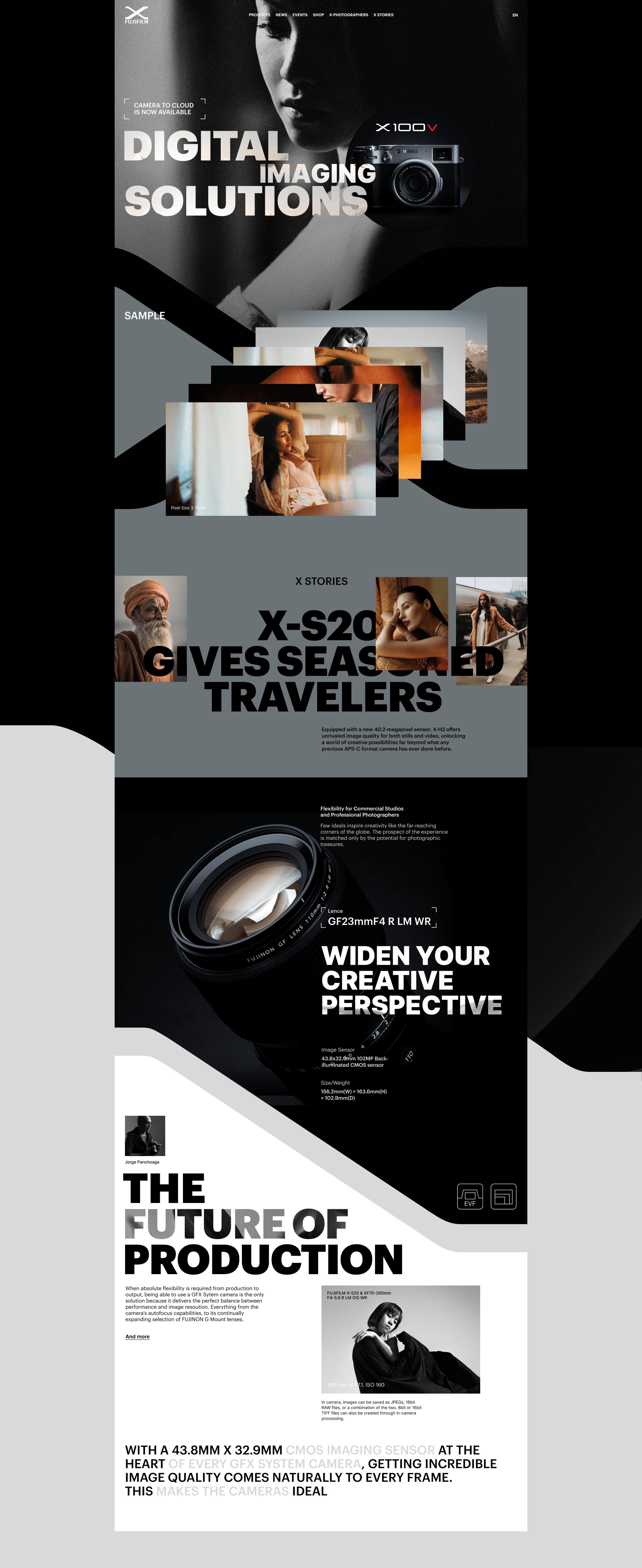 Fujifilm | website — Изображение №5 — Интерфейсы на Dprofile
