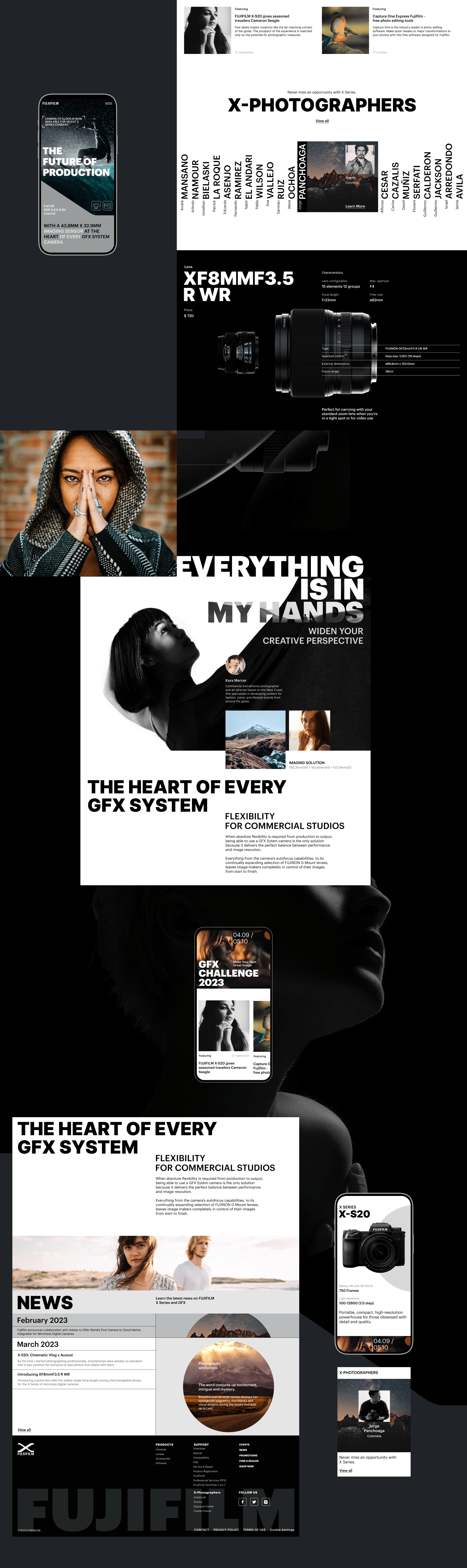 Fujifilm | website — Изображение №3 — Интерфейсы на Dprofile