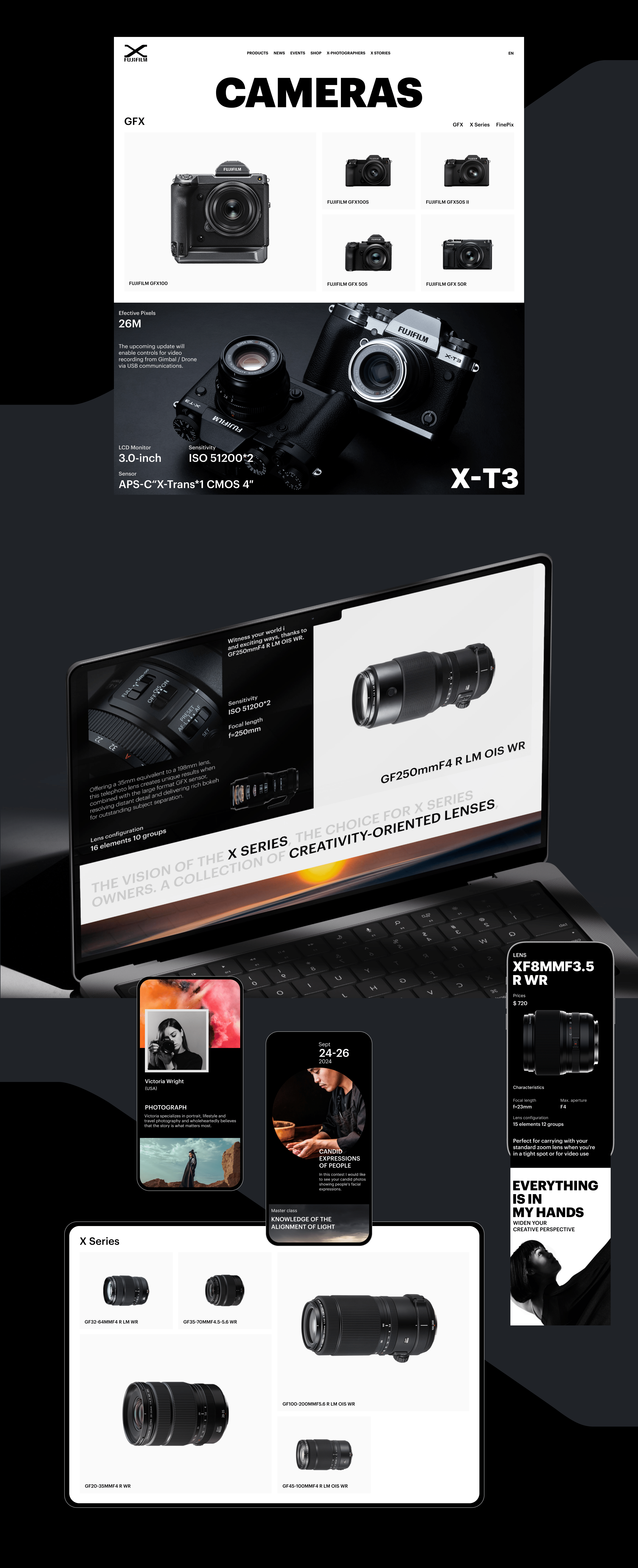 Fujifilm | website — Изображение №13 — Интерфейсы на Dprofile