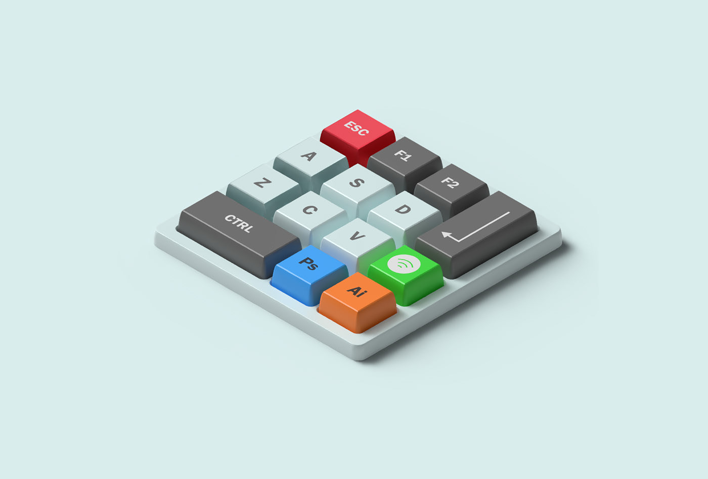 Designer's keyboard — Изображение №3 — Иллюстрация, 3D на Dprofile
