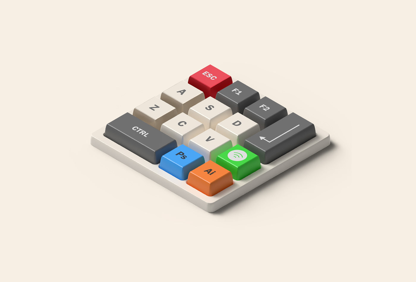 Designer's keyboard — Изображение №2 — Иллюстрация, 3D на Dprofile