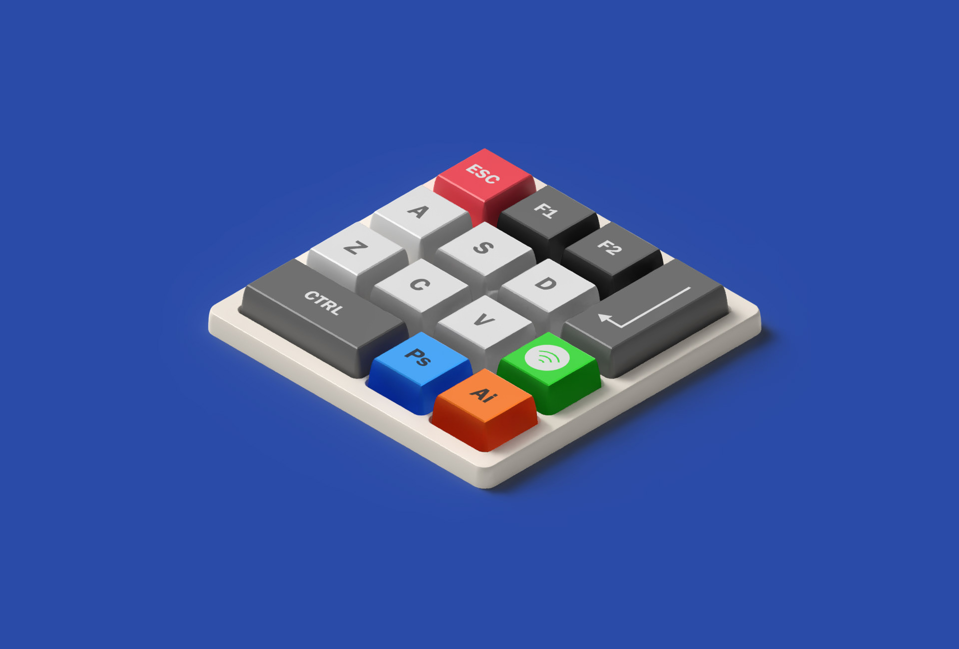 Designer's keyboard — Изображение №1 — Иллюстрация, 3D на Dprofile