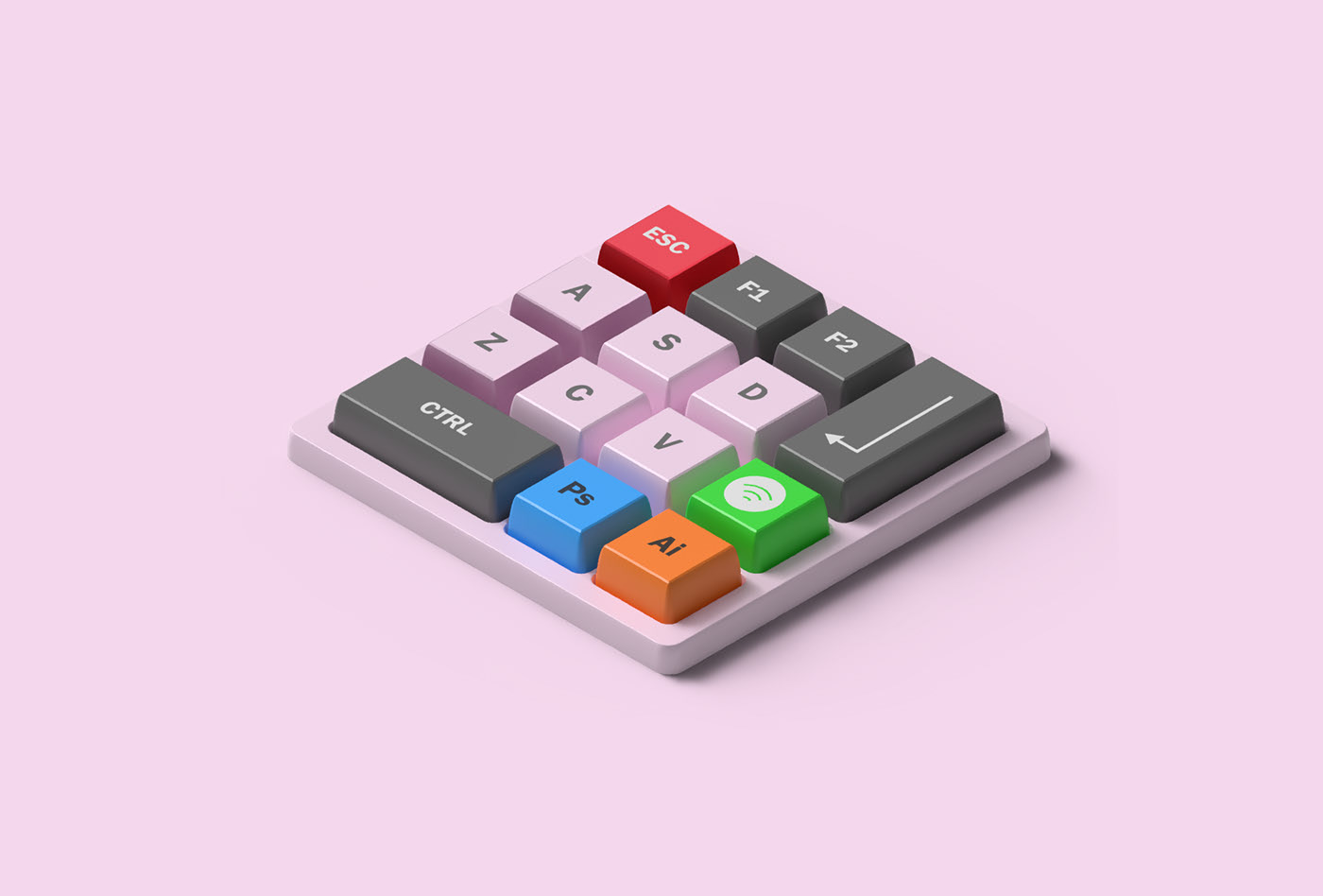 Designer's keyboard — Изображение №4 — Иллюстрация, 3D на Dprofile