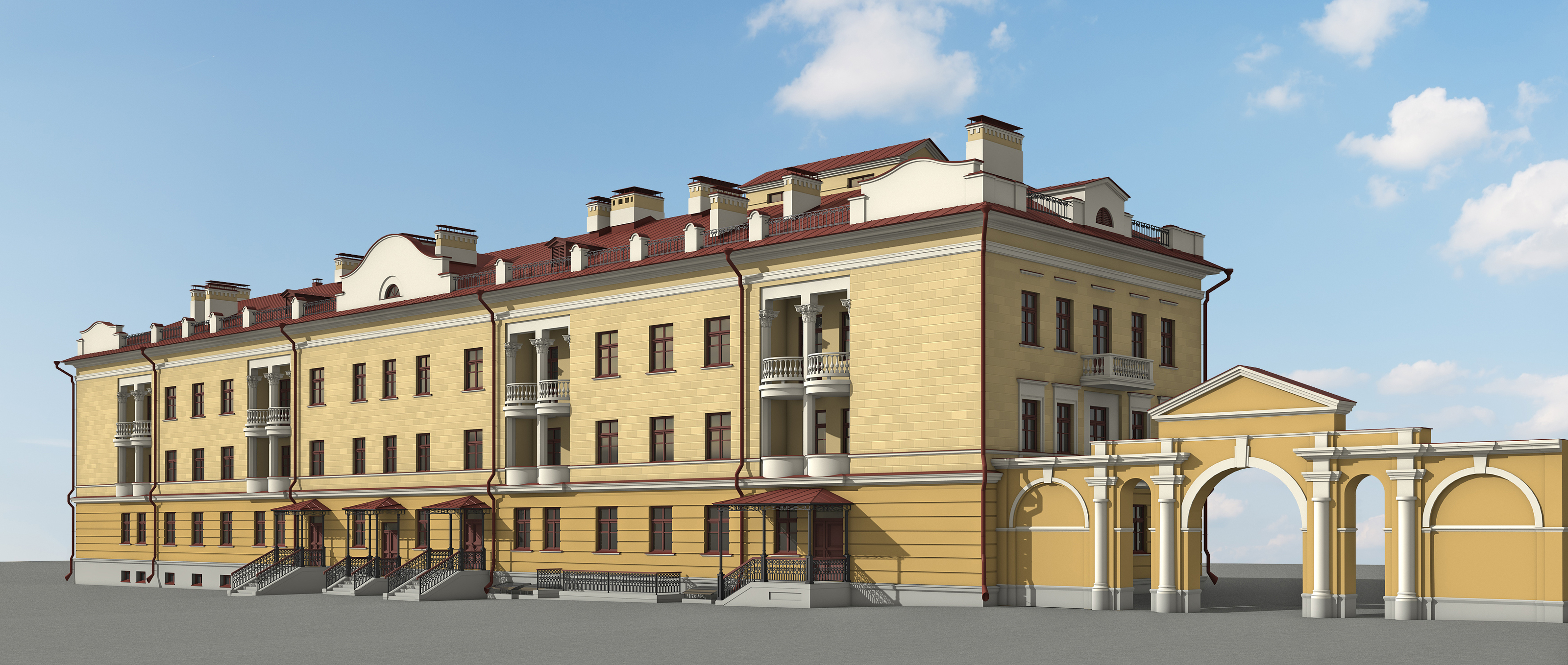 ОКН «Жилой комплекс для высшего офицерского состава» — Изображение №16 — 3D на Dprofile