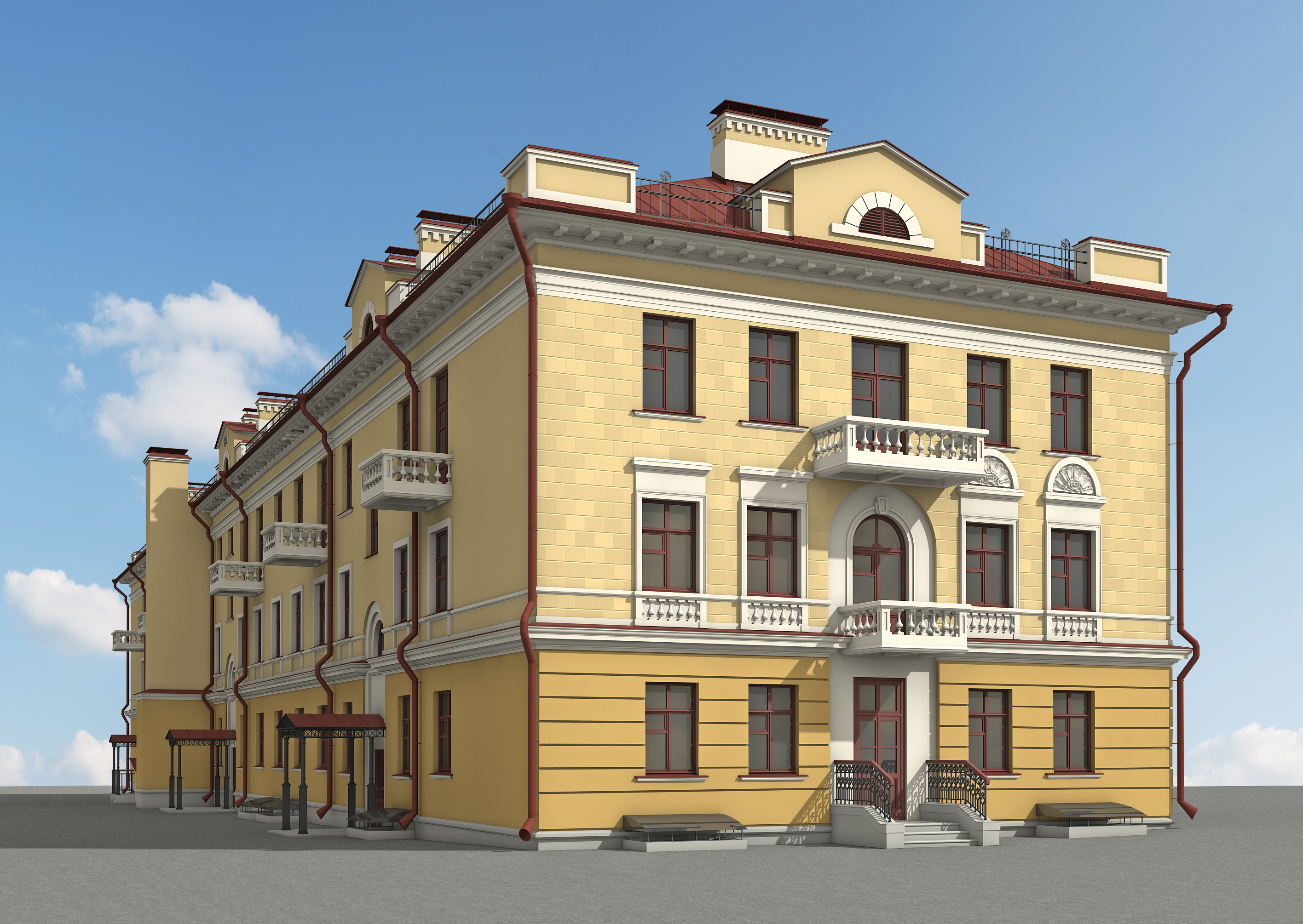 ОКН «Жилой комплекс для высшего офицерского состава» — Изображение №31 — 3D на Dprofile