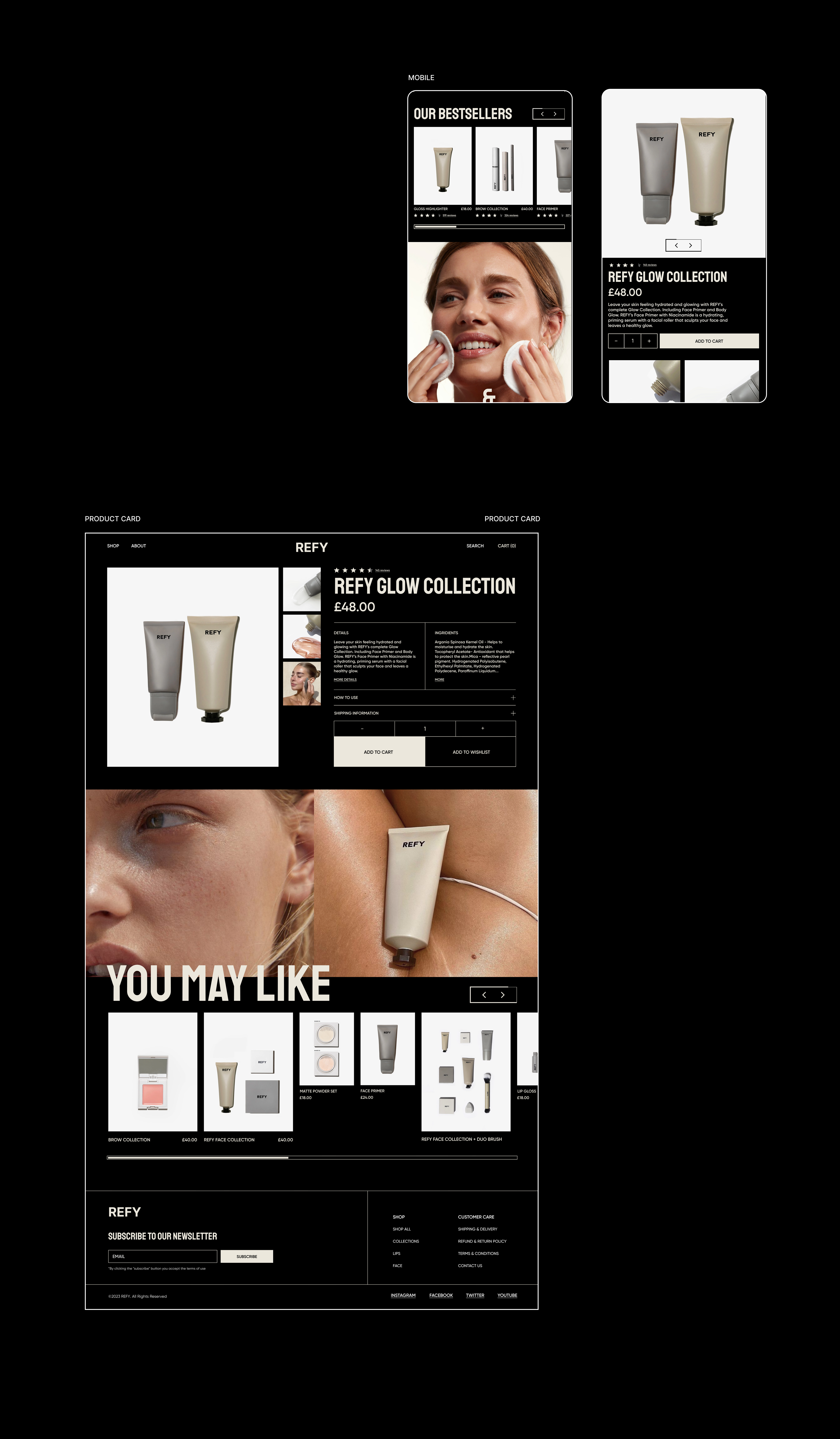 REFY SKINCARE ONLINE COSMETIC SHOP — Изображение №9 — Интерфейсы на Dprofile