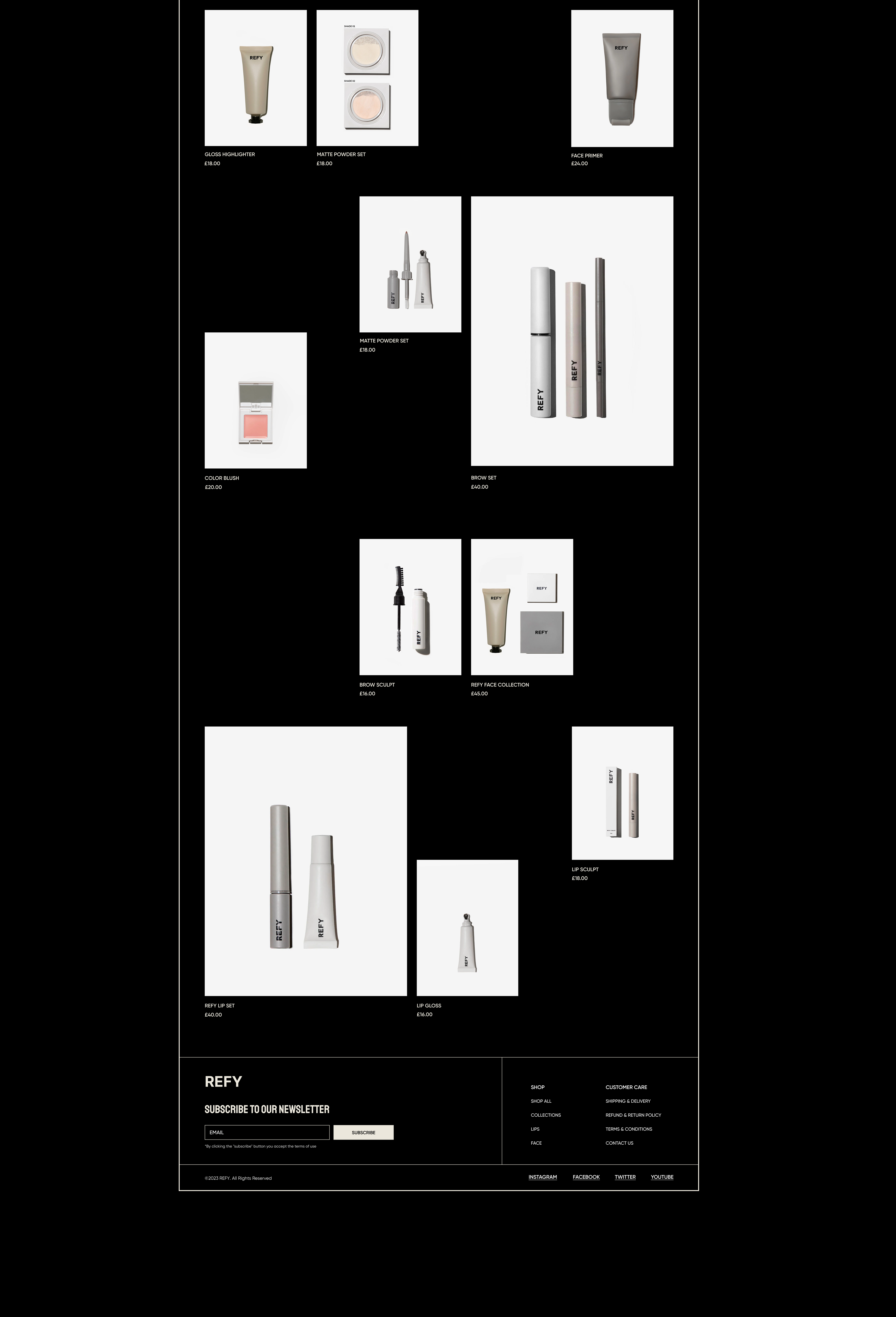 REFY SKINCARE ONLINE COSMETIC SHOP — Изображение №8 — Интерфейсы на Dprofile