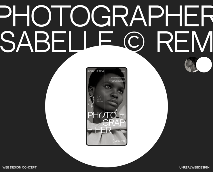 FASHION PHOTOGRAPHER ISABELLE REMI WEBDESIGN CONCEPT — Интерфейсы на Dprofile