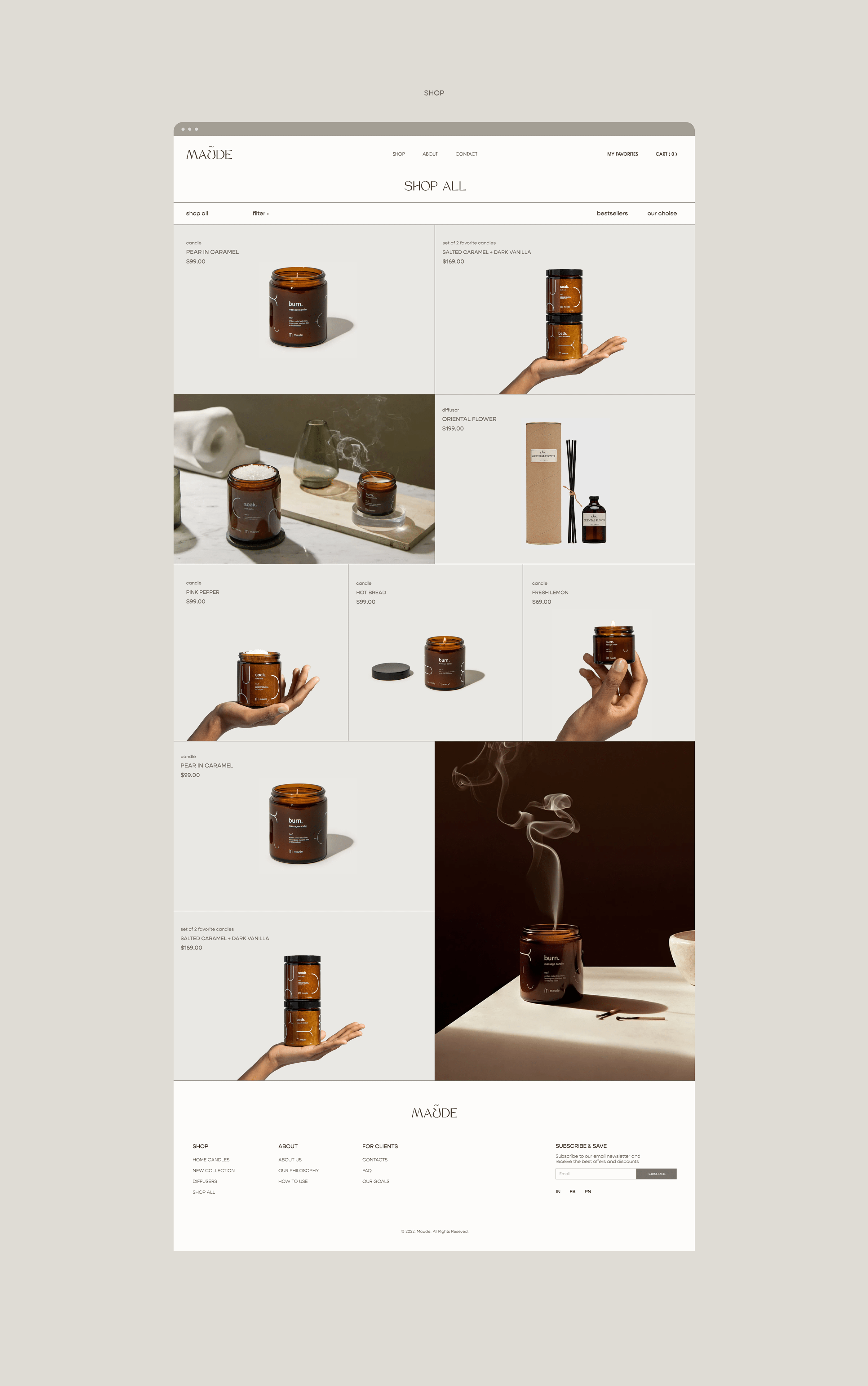 Maude Candles — Изображение №9 — Интерфейсы на Dprofile