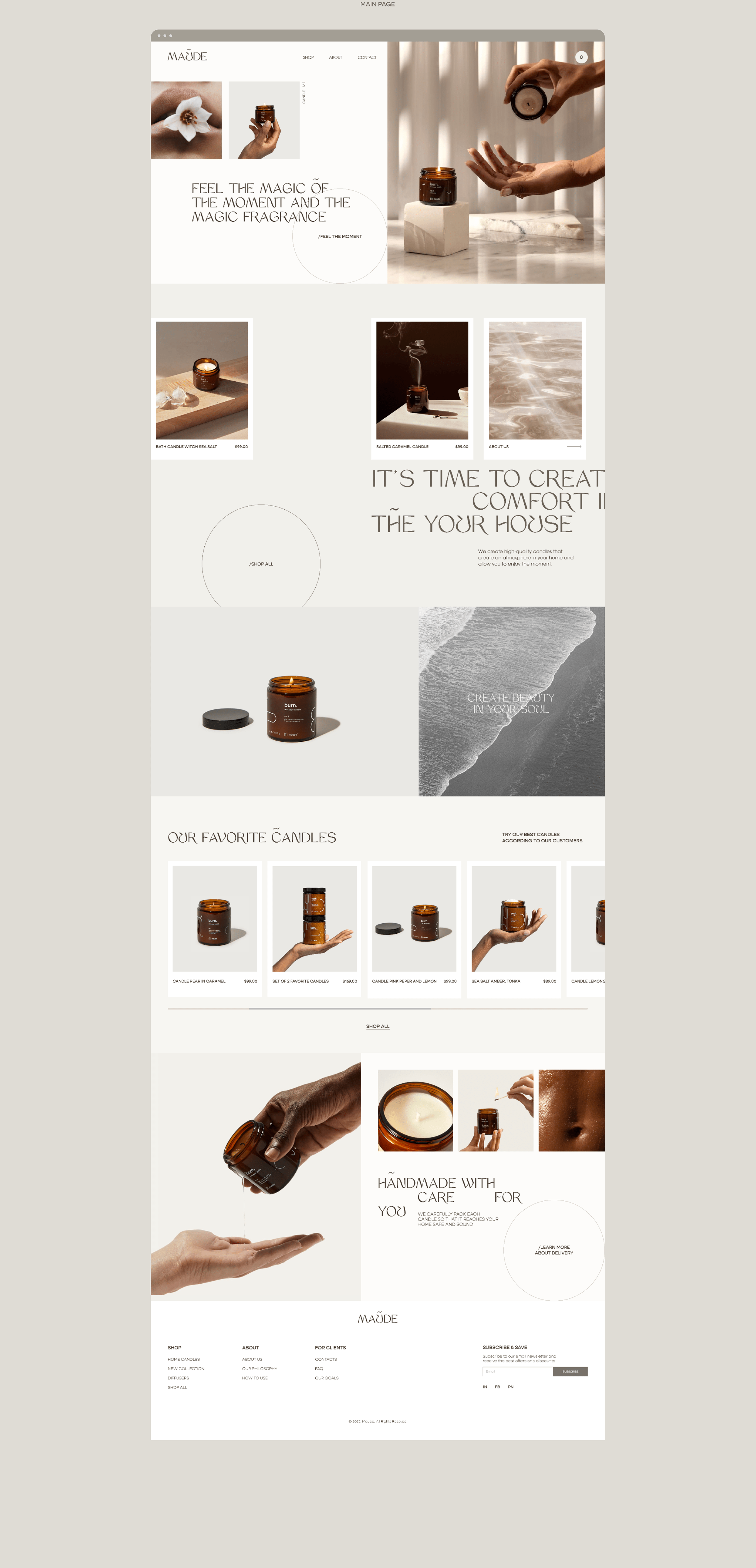 Maude Candles — Изображение №7 — Интерфейсы на Dprofile
