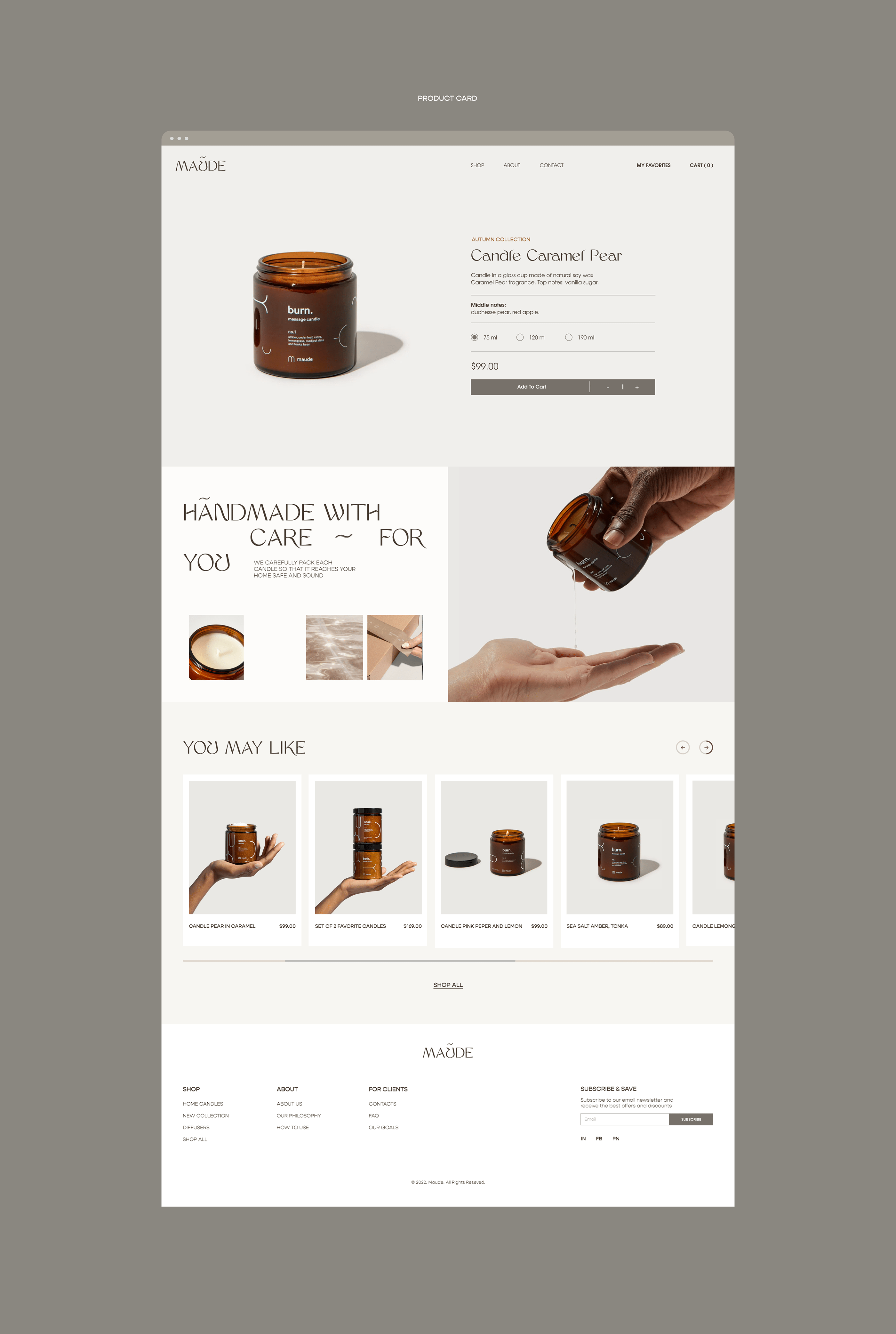 Maude Candles — Изображение №12 — Интерфейсы на Dprofile