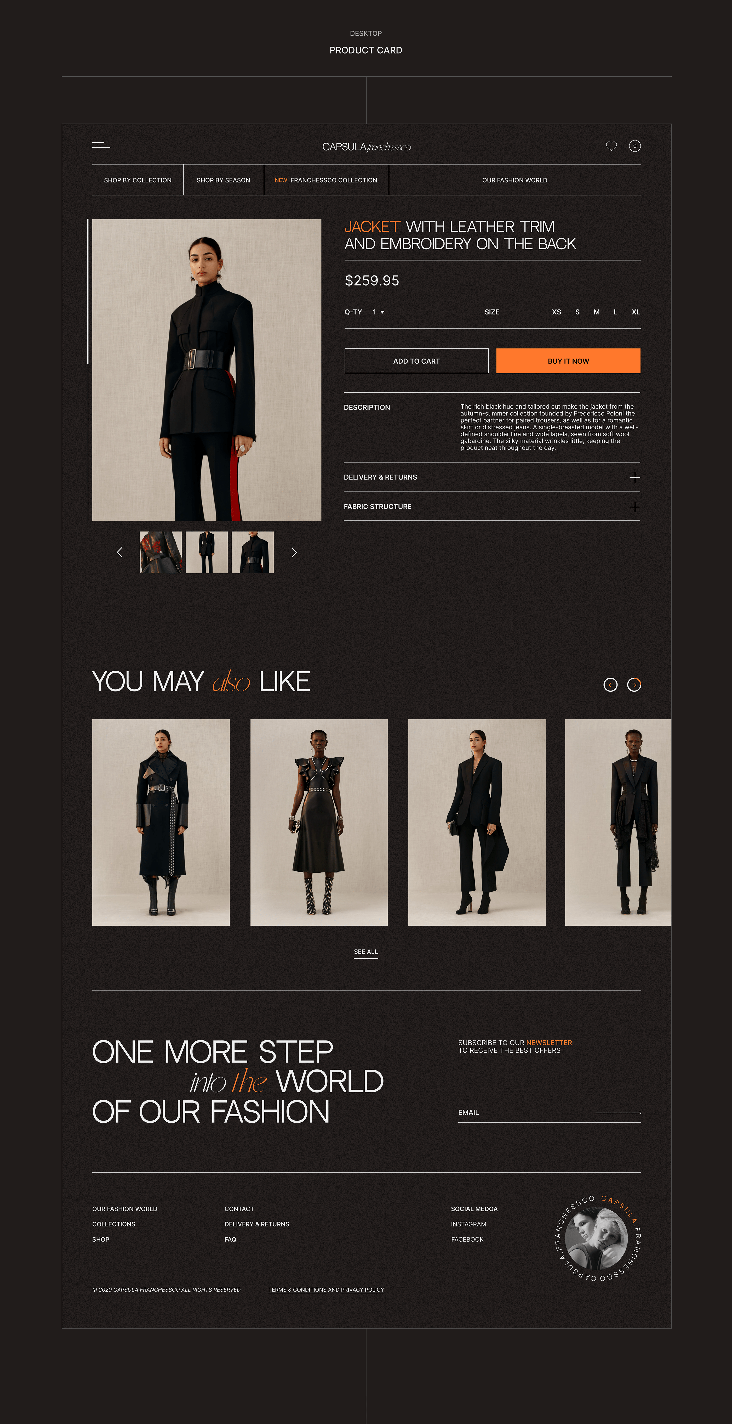 CAPSULE FRANCHESSCO clothing store concept — Изображение №10 — Интерфейсы на Dprofile