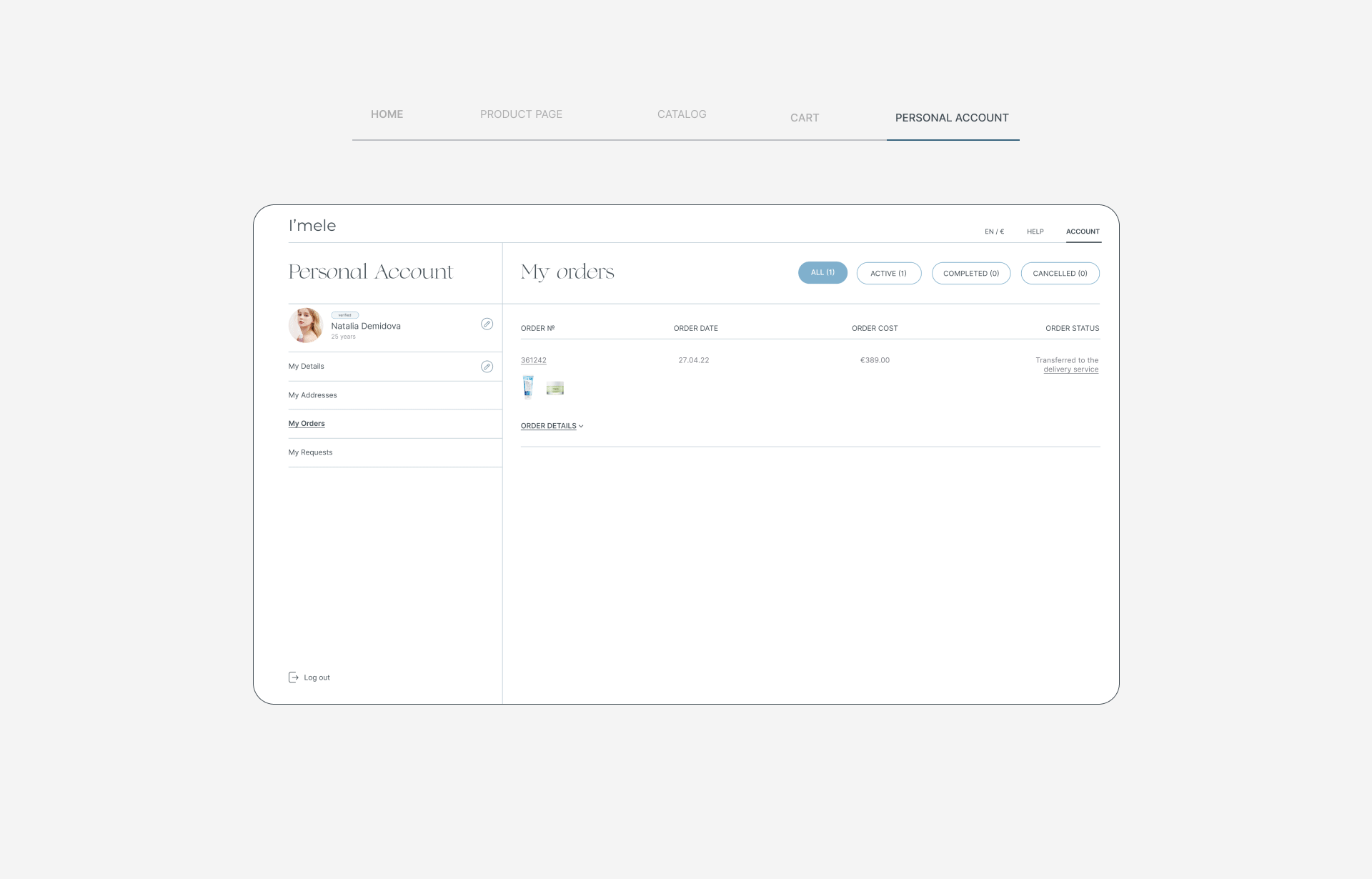 i'mele skincare cosmetics webdesign concept — Изображение №16 — Интерфейсы на Dprofile