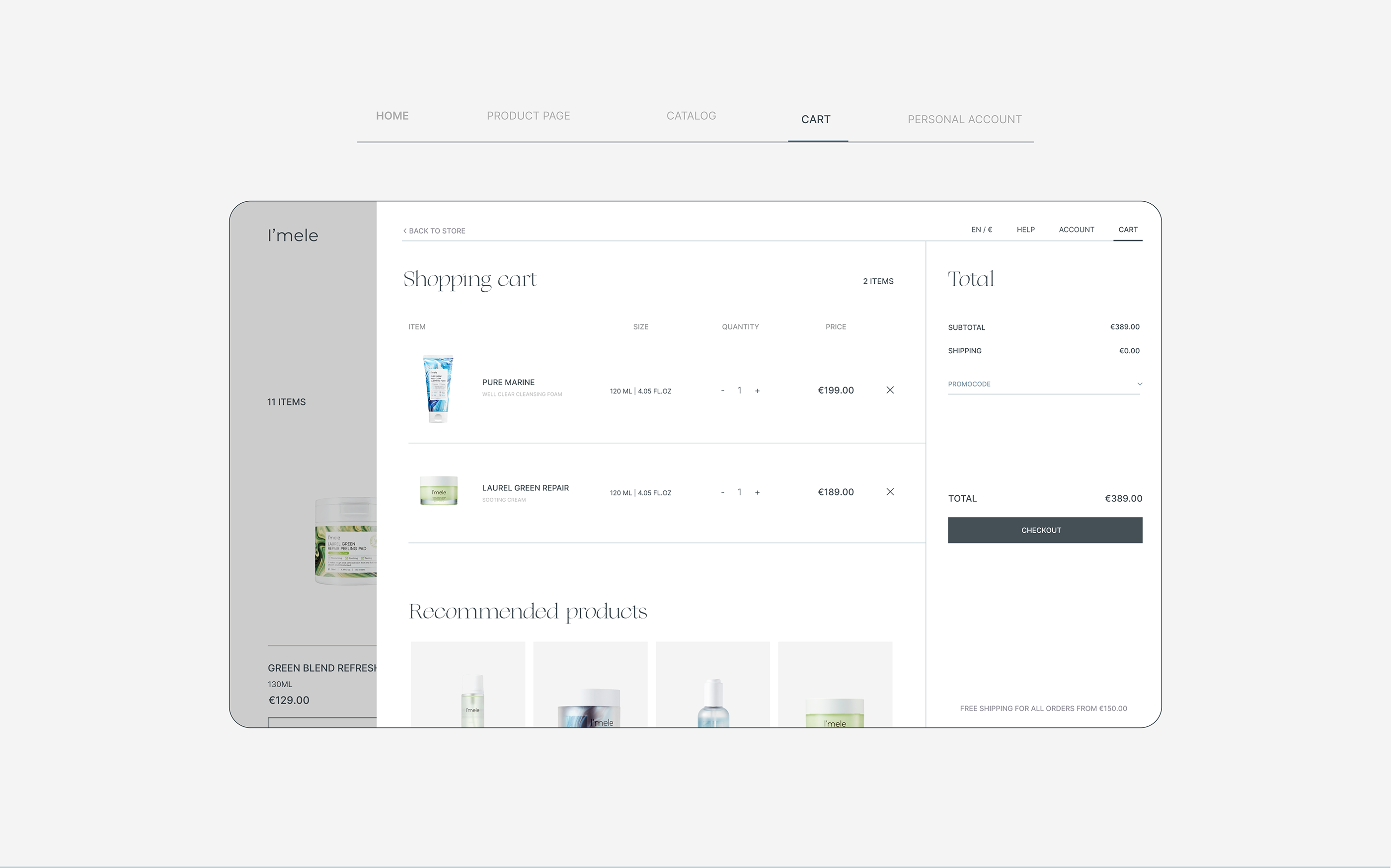 i'mele skincare cosmetics webdesign concept — Изображение №12 — Интерфейсы на Dprofile