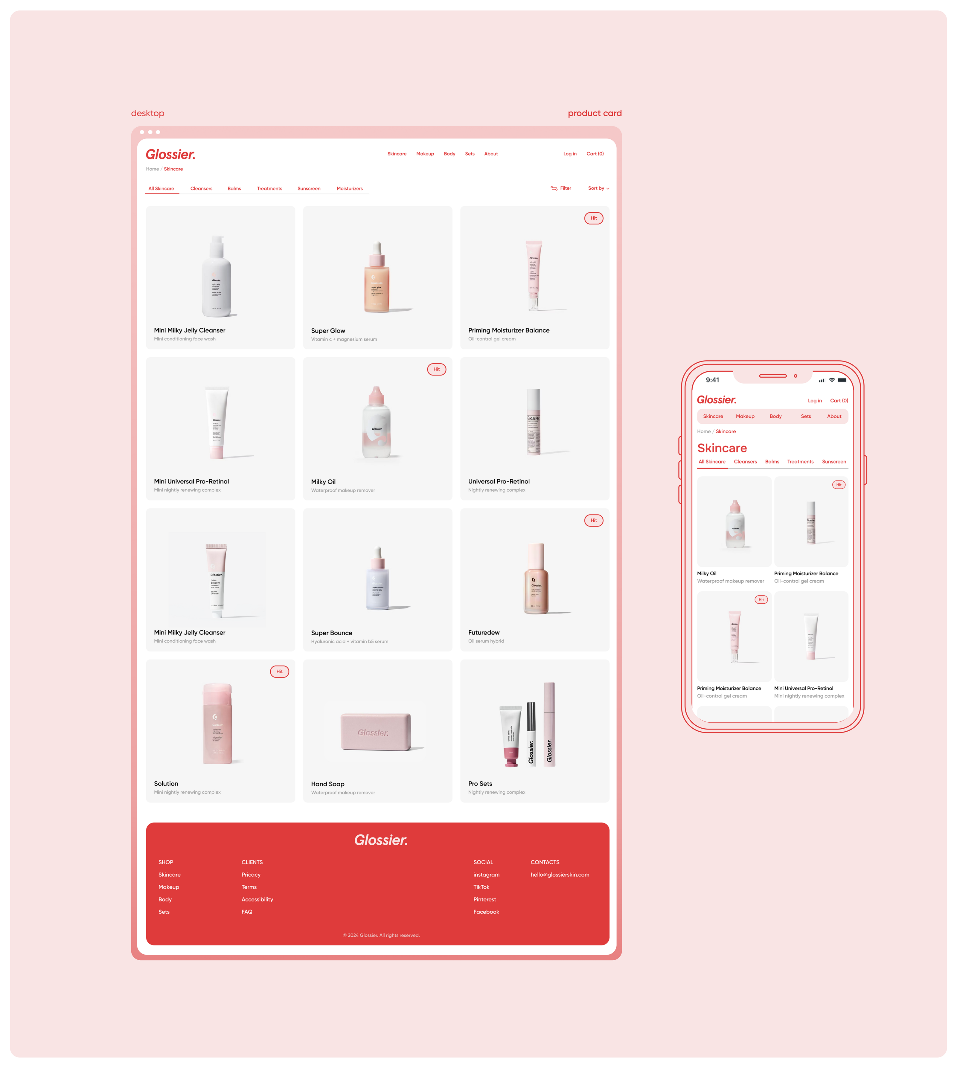 Cosmetics shop webdesign e-commerce beauty concept — Изображение №14 — Интерфейсы, Брендинг на Dprofile