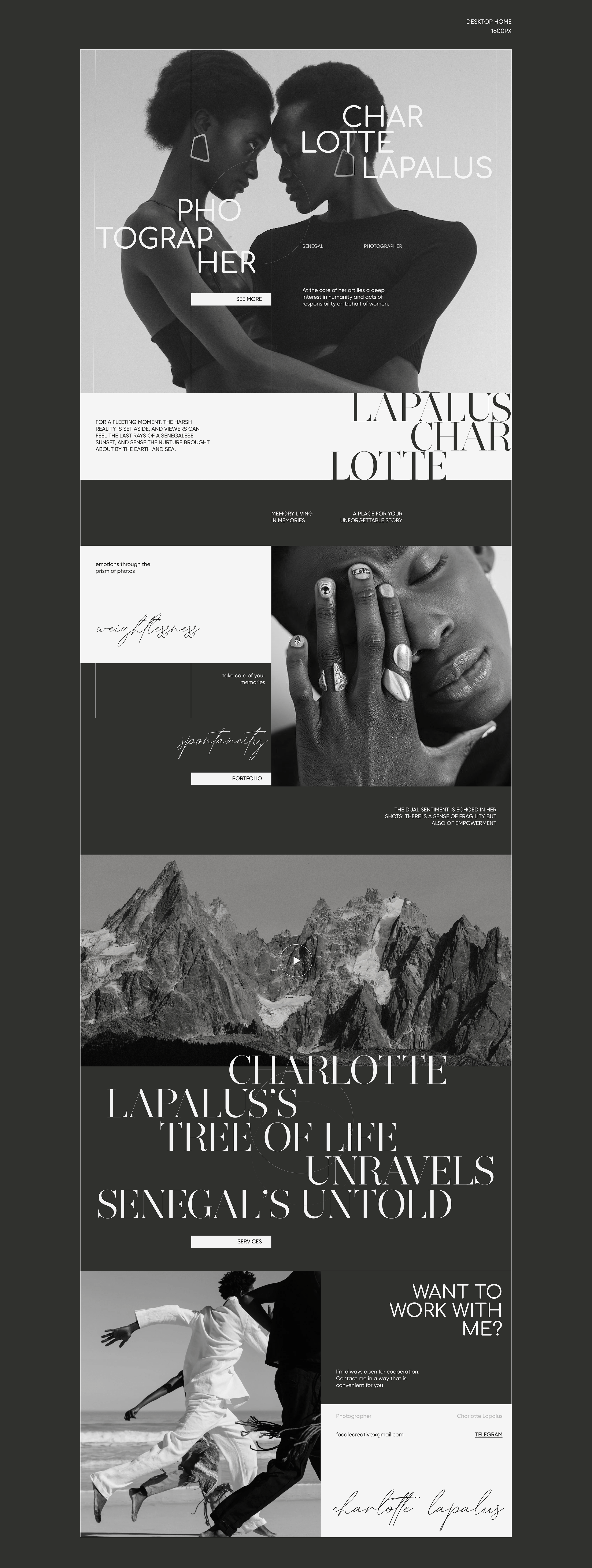 PHOTOGRAPHER CHARLOTTE LAPALUS — Изображение №5 — Интерфейсы, Брендинг, Анимация на Dprofile