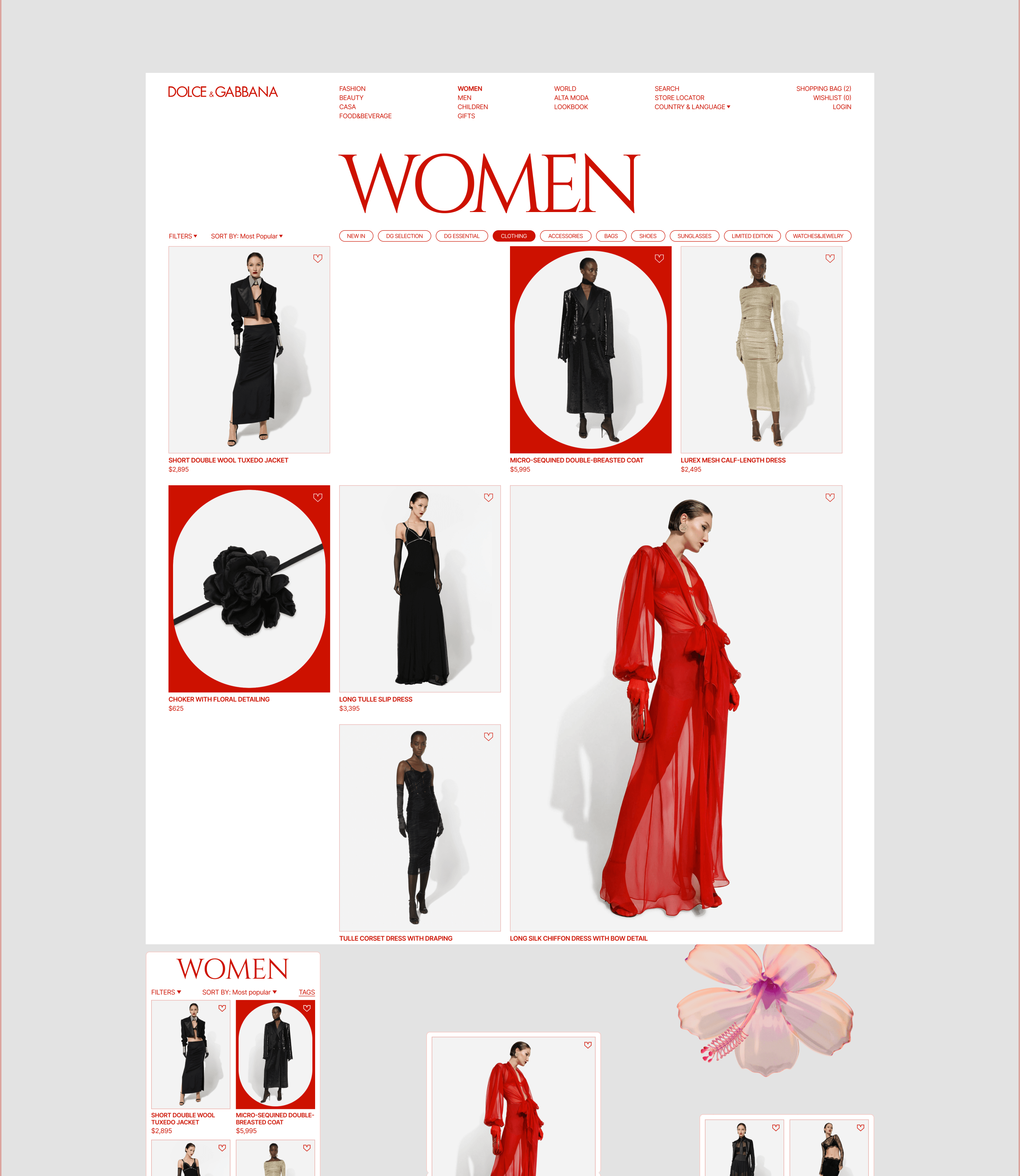 Dolce&Gabbana | E-Commerce — Изображение №5 — Интерфейсы на Dprofile