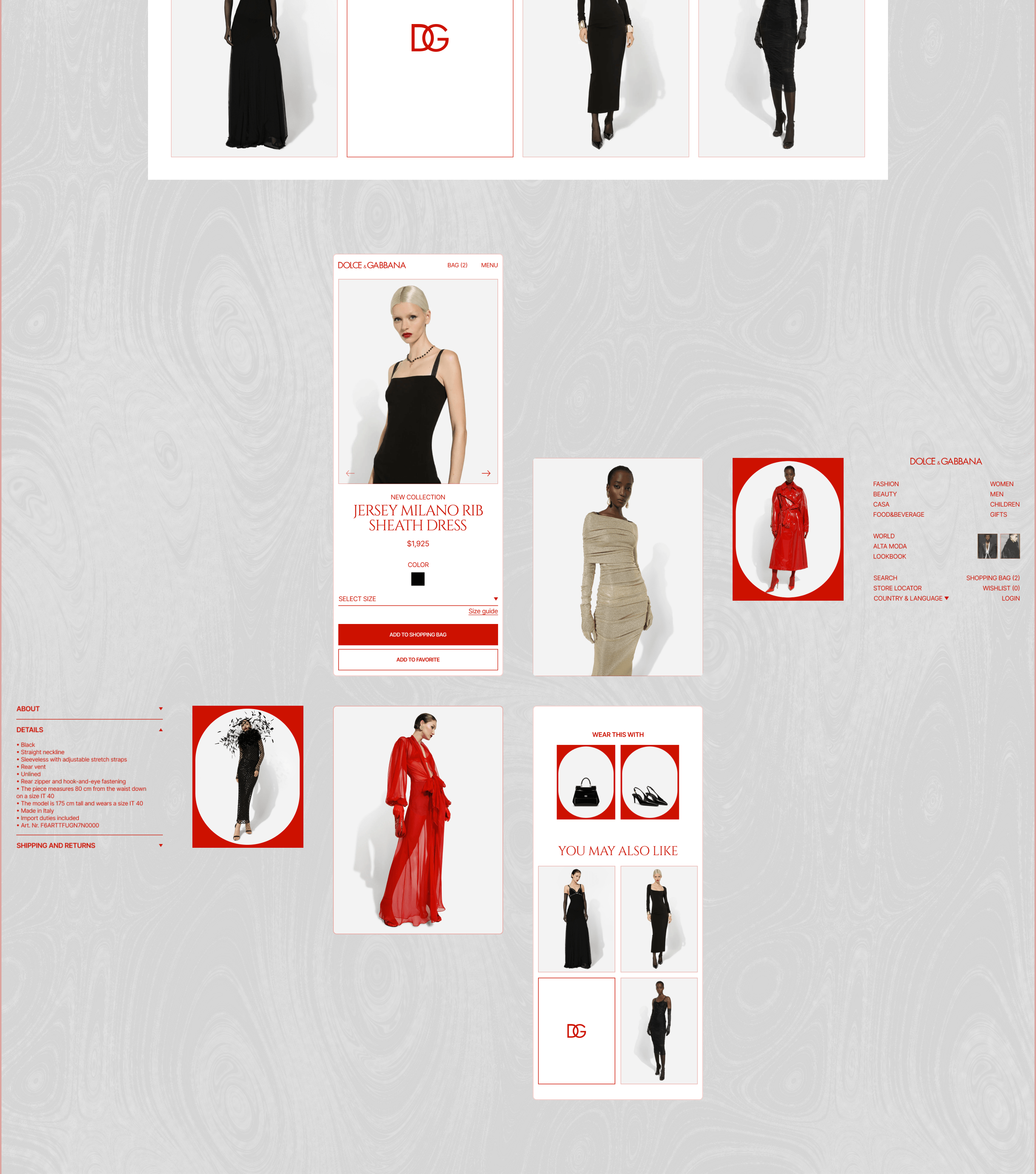 Dolce&Gabbana | E-Commerce — Изображение №9 — Интерфейсы на Dprofile