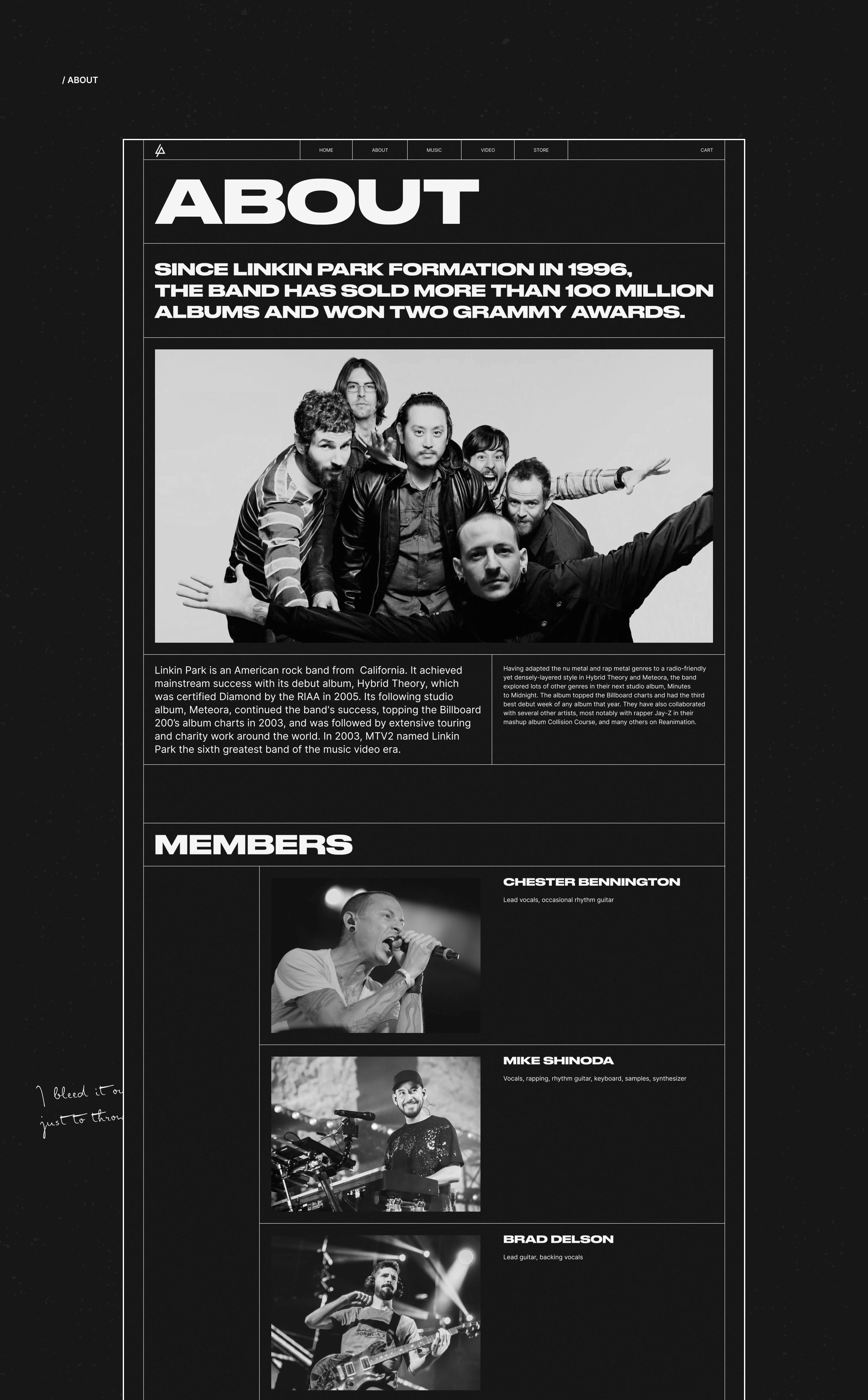 LINKIN PARK - New Website — Изображение №5 — Интерфейсы на Dprofile