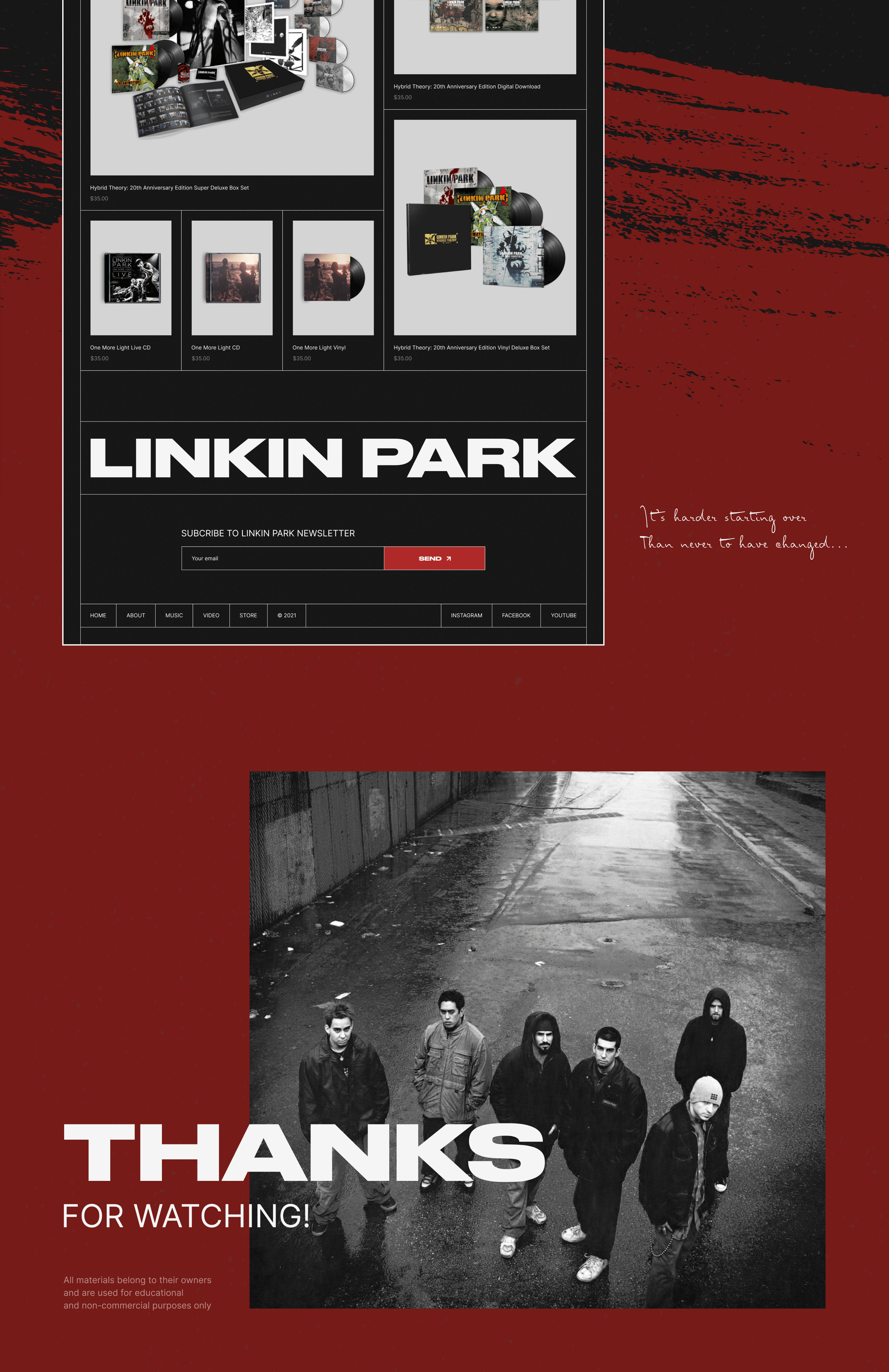 LINKIN PARK - New Website — Изображение №14 — Интерфейсы на Dprofile