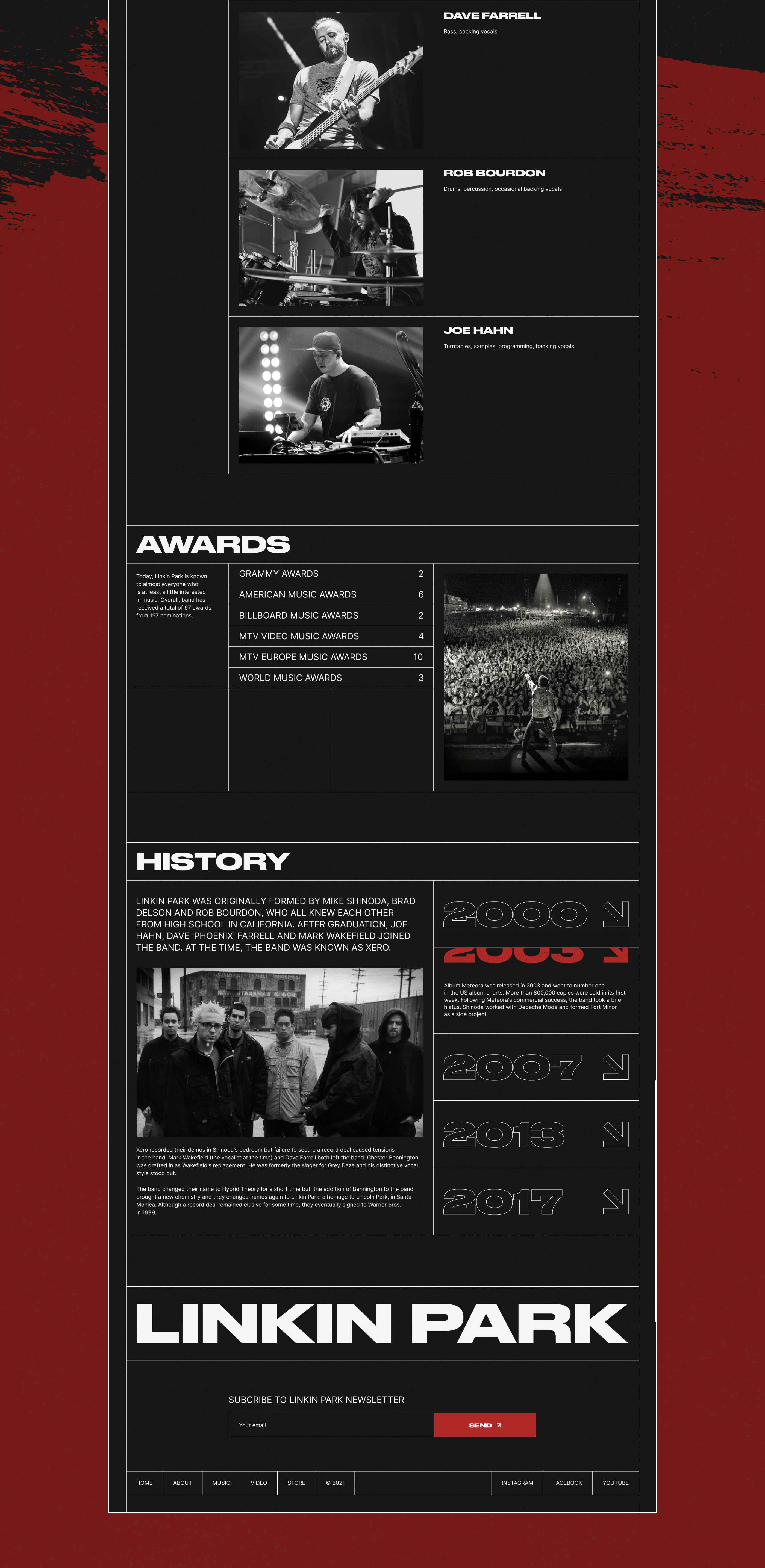 LINKIN PARK - New Website — Изображение №6 — Интерфейсы на Dprofile