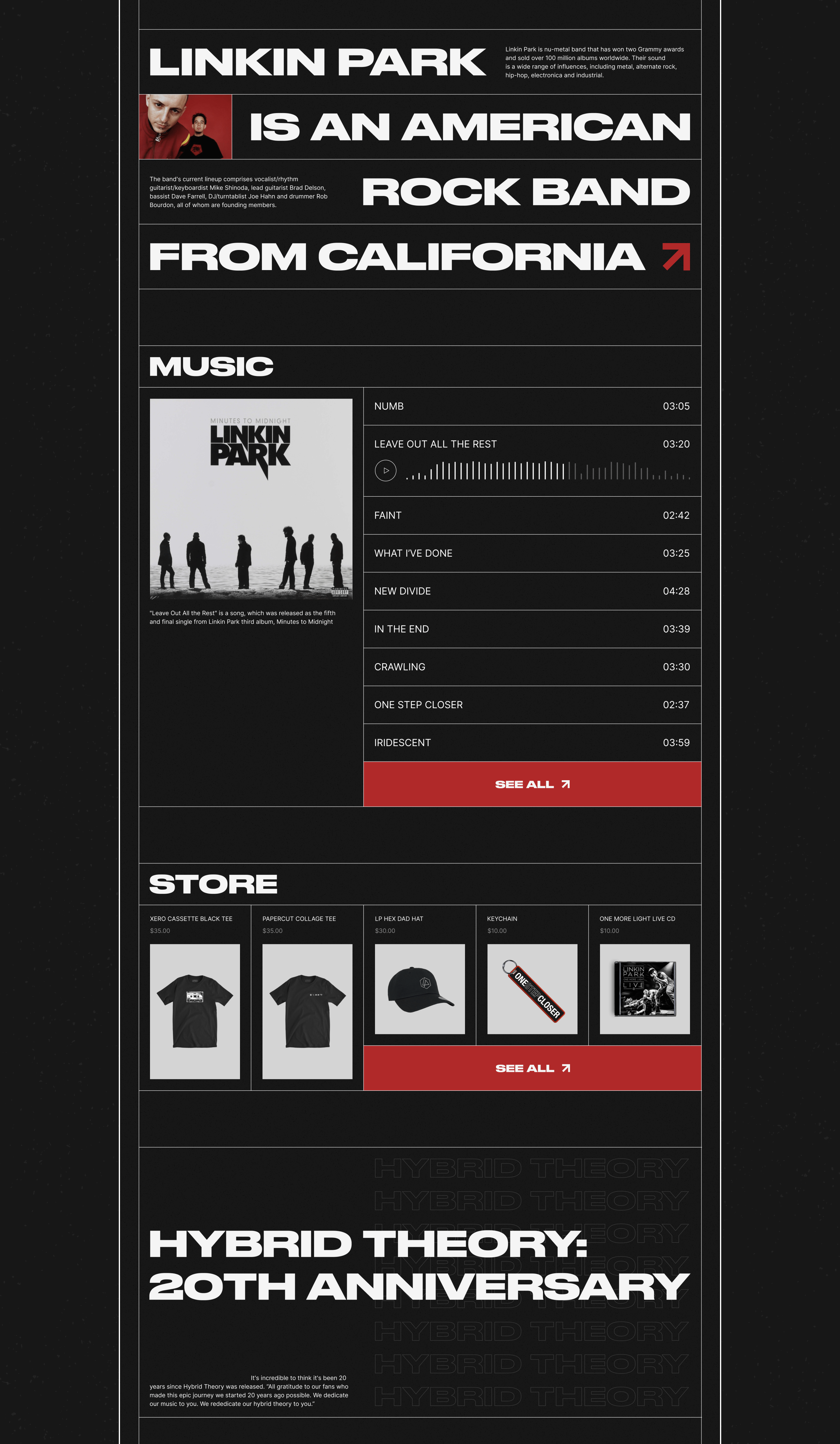 LINKIN PARK - New Website — Изображение №2 — Интерфейсы на Dprofile