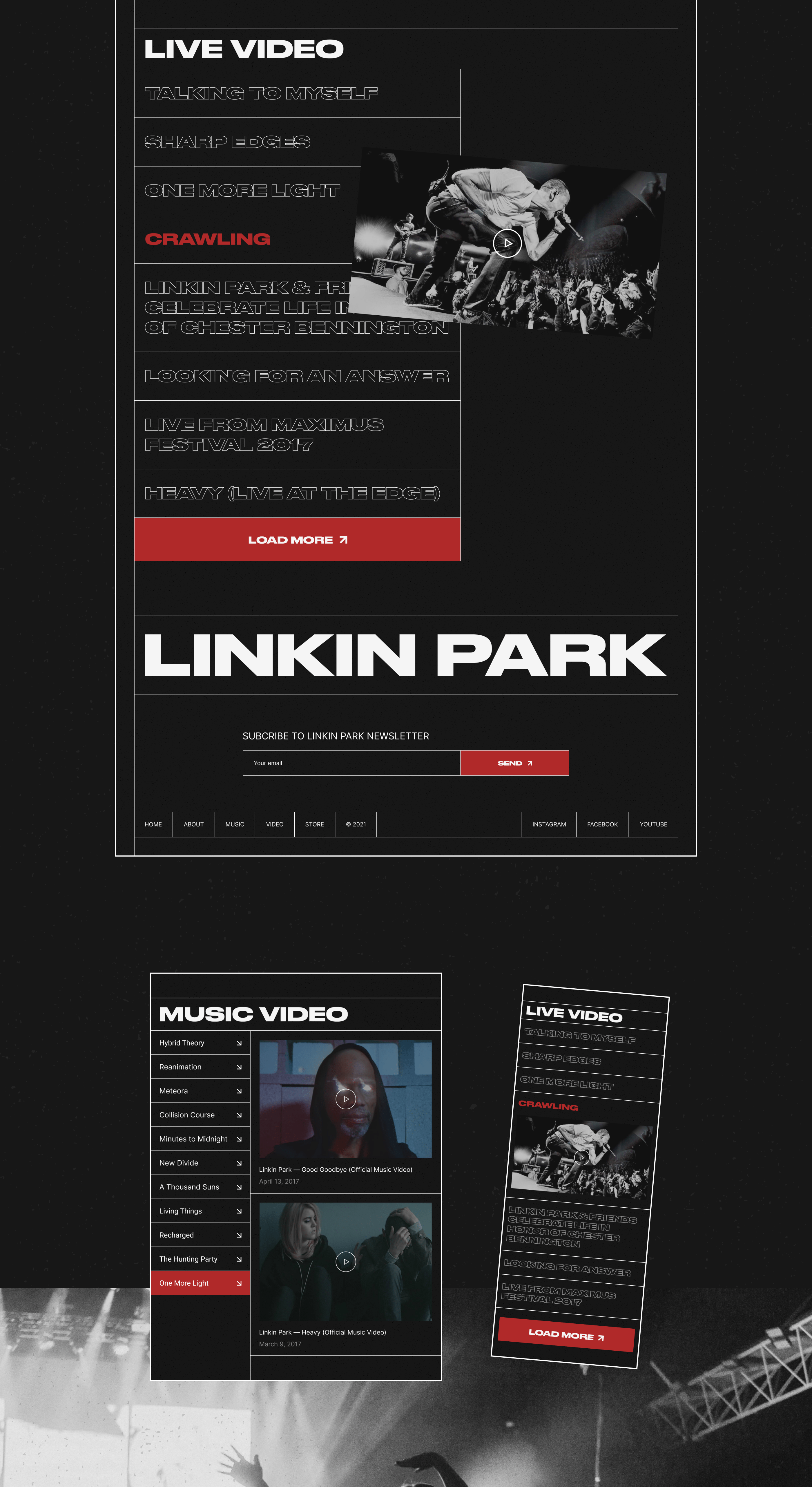 LINKIN PARK - New Website — Изображение №12 — Интерфейсы на Dprofile
