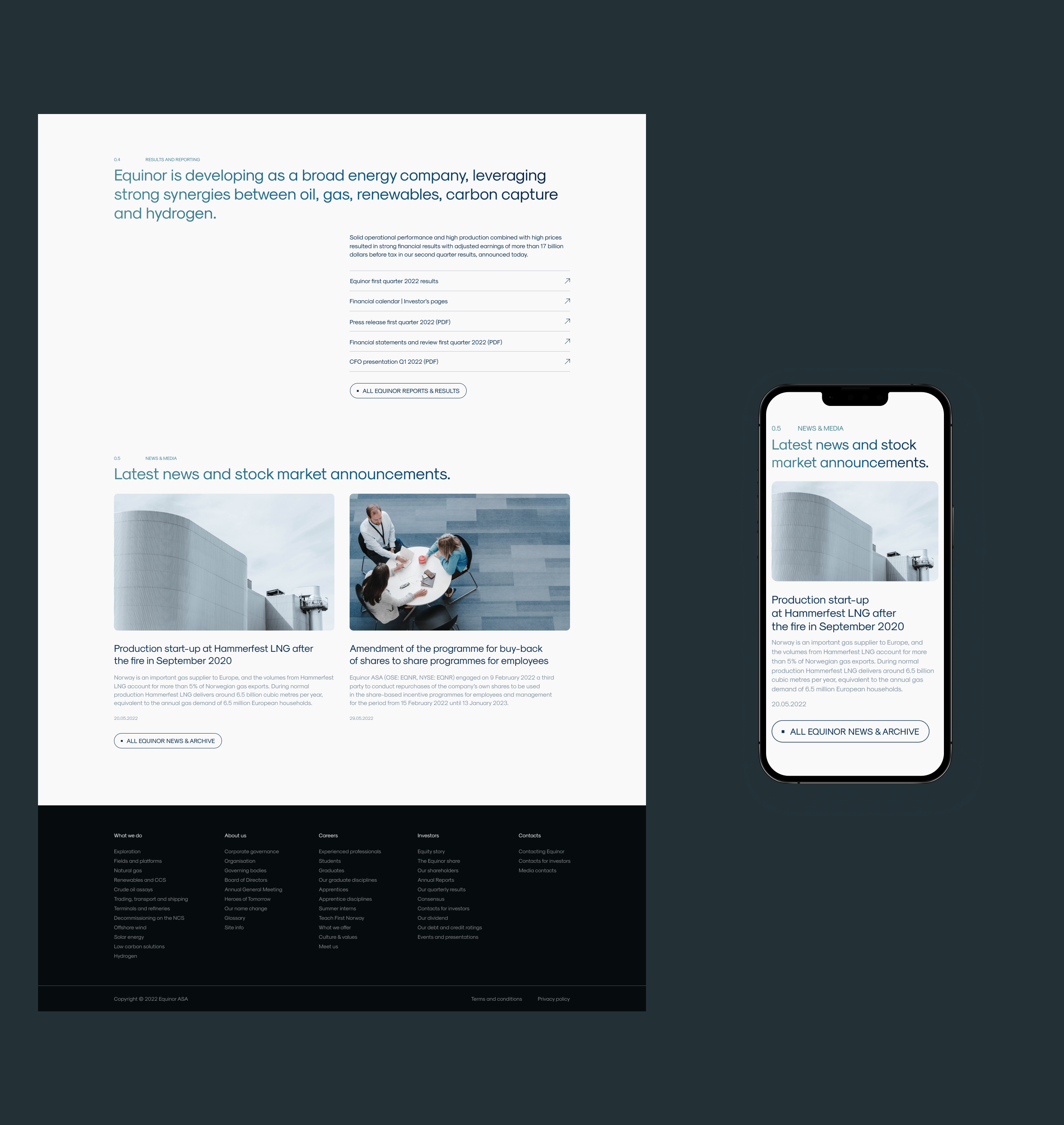 EQUINOR - Corporate Website — Изображение №4 — Интерфейсы на Dprofile