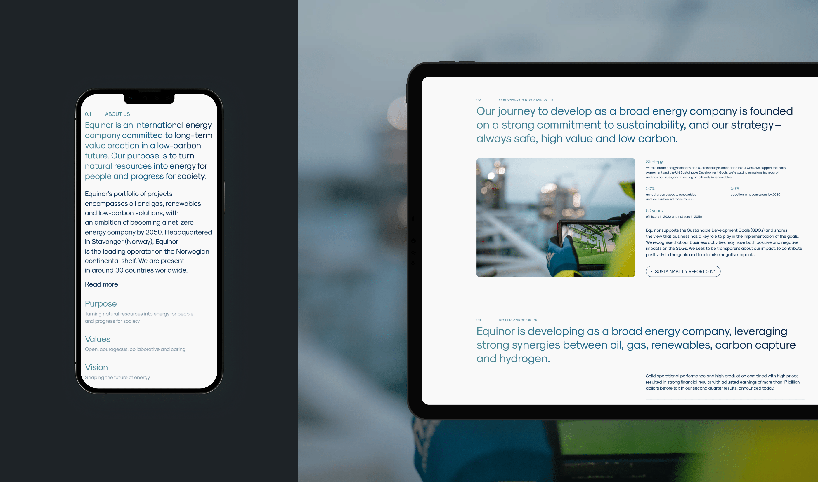 EQUINOR - Corporate Website — Изображение №3 — Интерфейсы на Dprofile