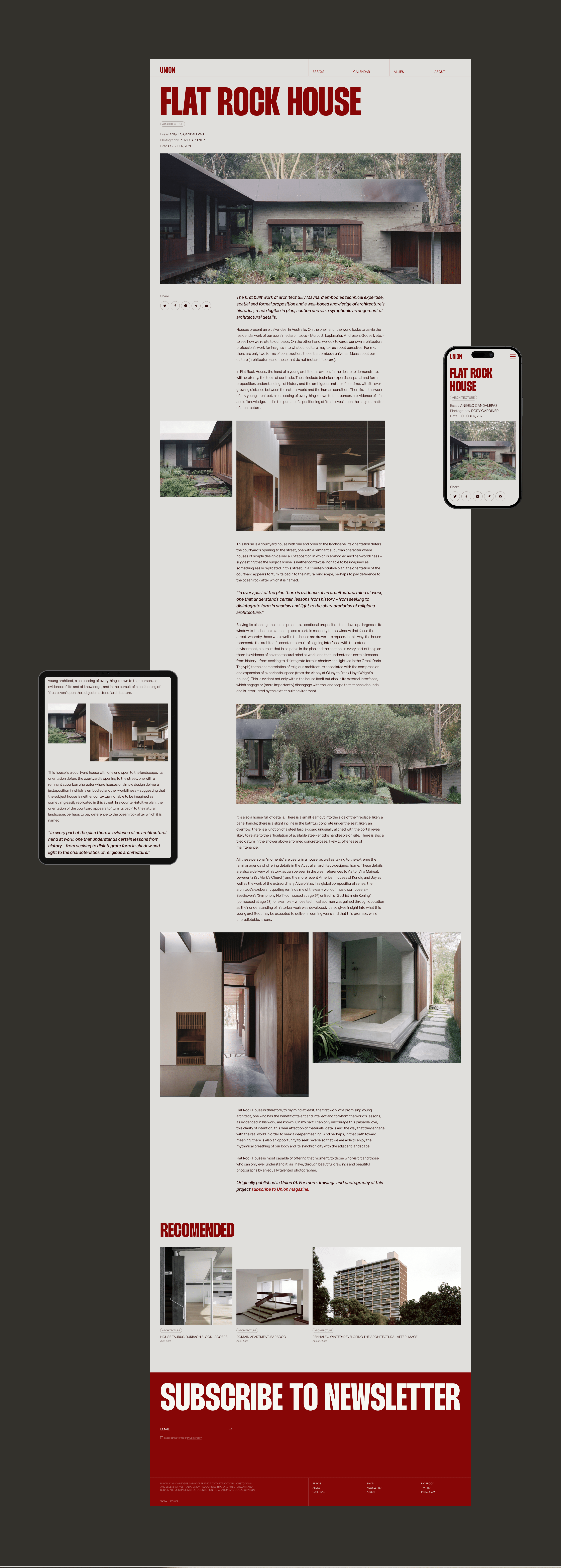 UNION MAGAZINE - Redesign Concept — Изображение №7 — Интерфейсы на Dprofile