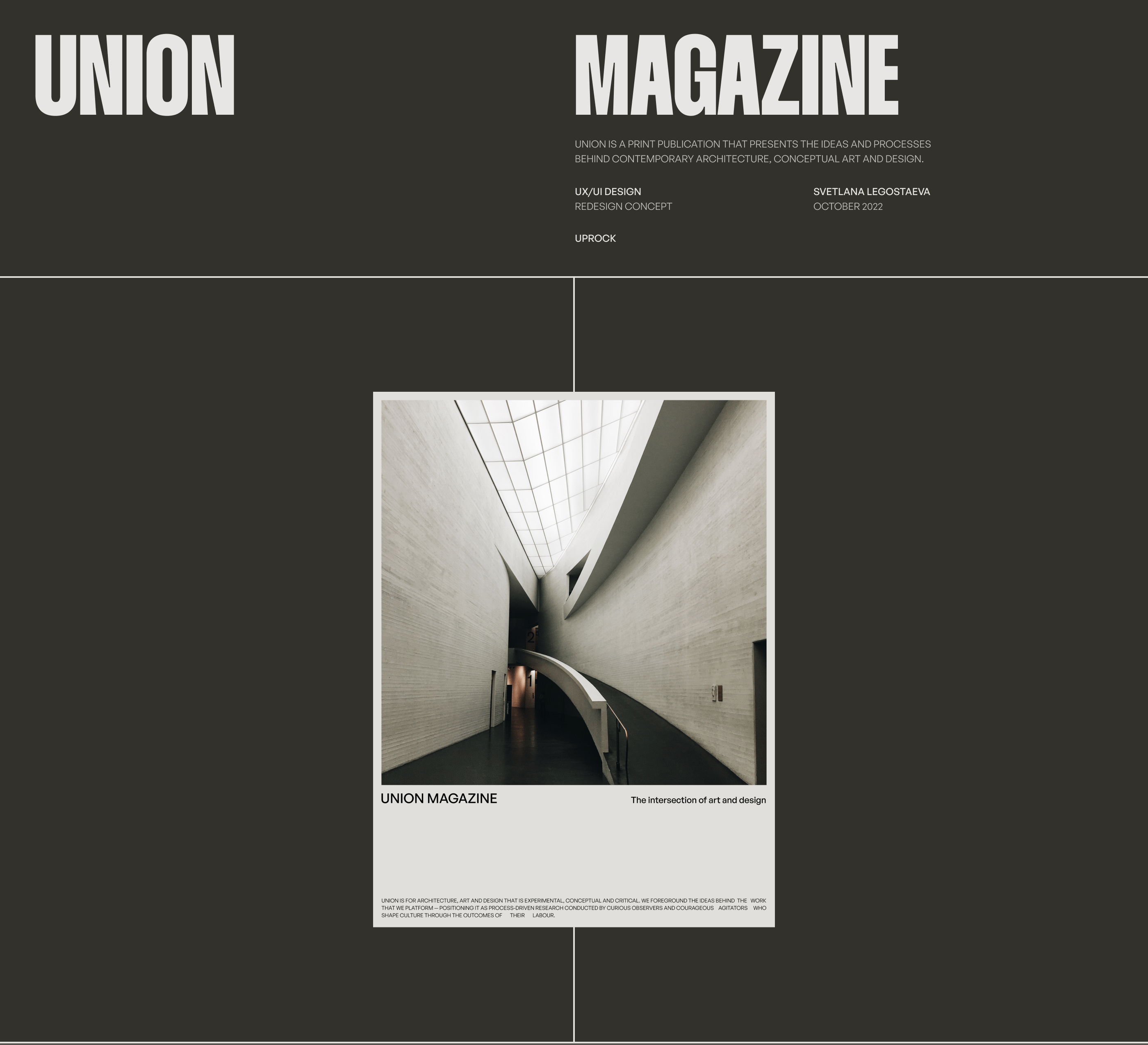 UNION MAGAZINE - Redesign Concept — Изображение №1 — Интерфейсы на Dprofile