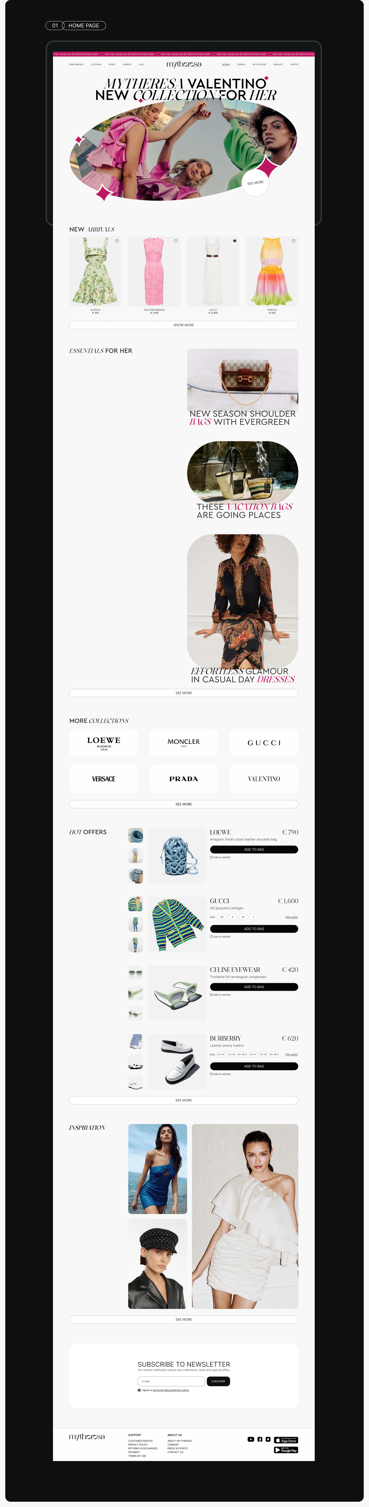 MYTHERESA | E-commerce redesign — Изображение №3 — Интерфейсы, Брендинг на Dprofile