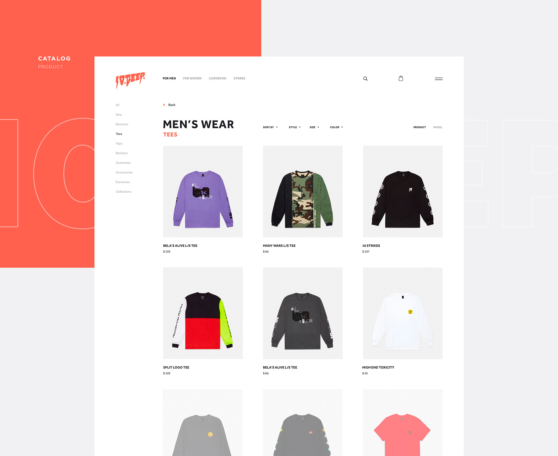 10.DEEP | redesign online shop — Изображение №5 — Интерфейсы, Брендинг, Анимация на Dprofile