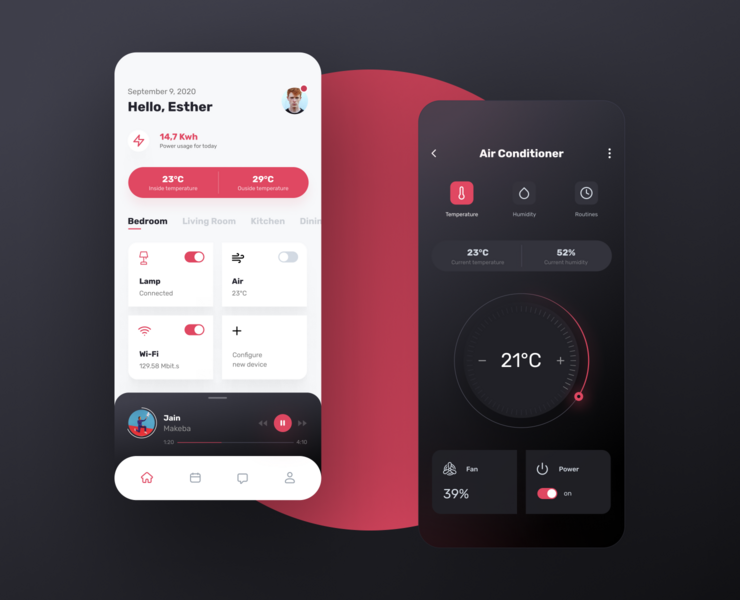 Smart home app — Интерфейсы, Брендинг, Графика на Dprofile