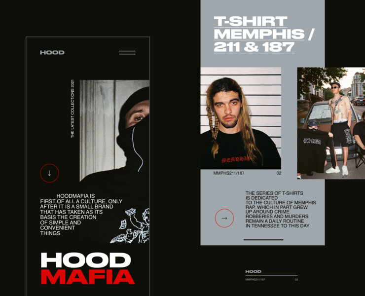HOODMAFIA | Streetwear website concept — Интерфейсы, Брендинг, Графика на Dprofile