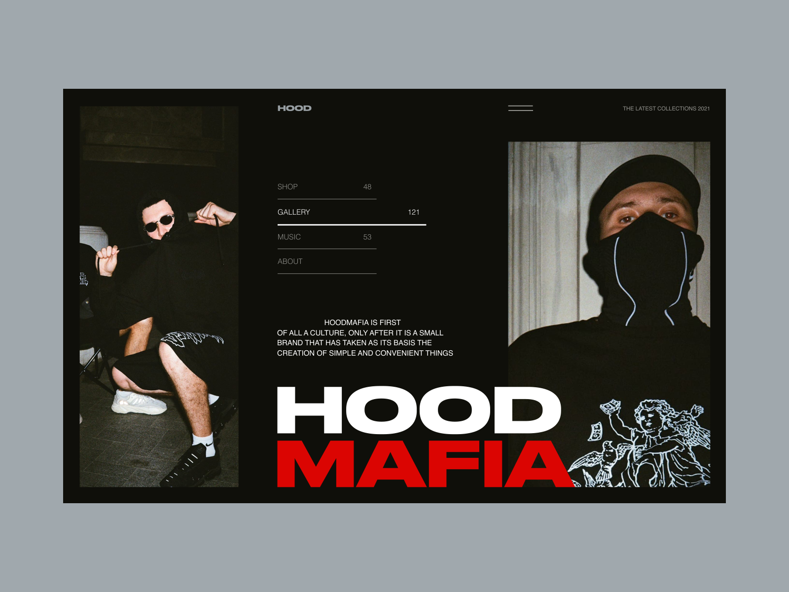 HOODMAFIA | Streetwear website concept — Изображение №2 — Интерфейсы, Брендинг, Графика на Dprofile