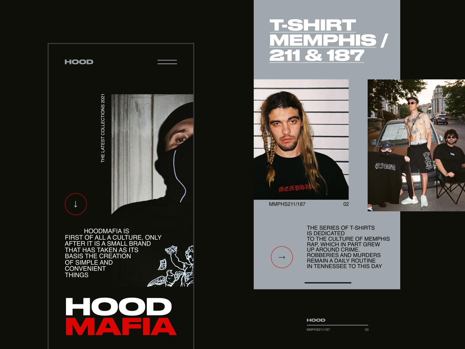 HOODMAFIA | Streetwear website concept — Изображение №4 — Интерфейсы, Брендинг, Графика на Dprofile