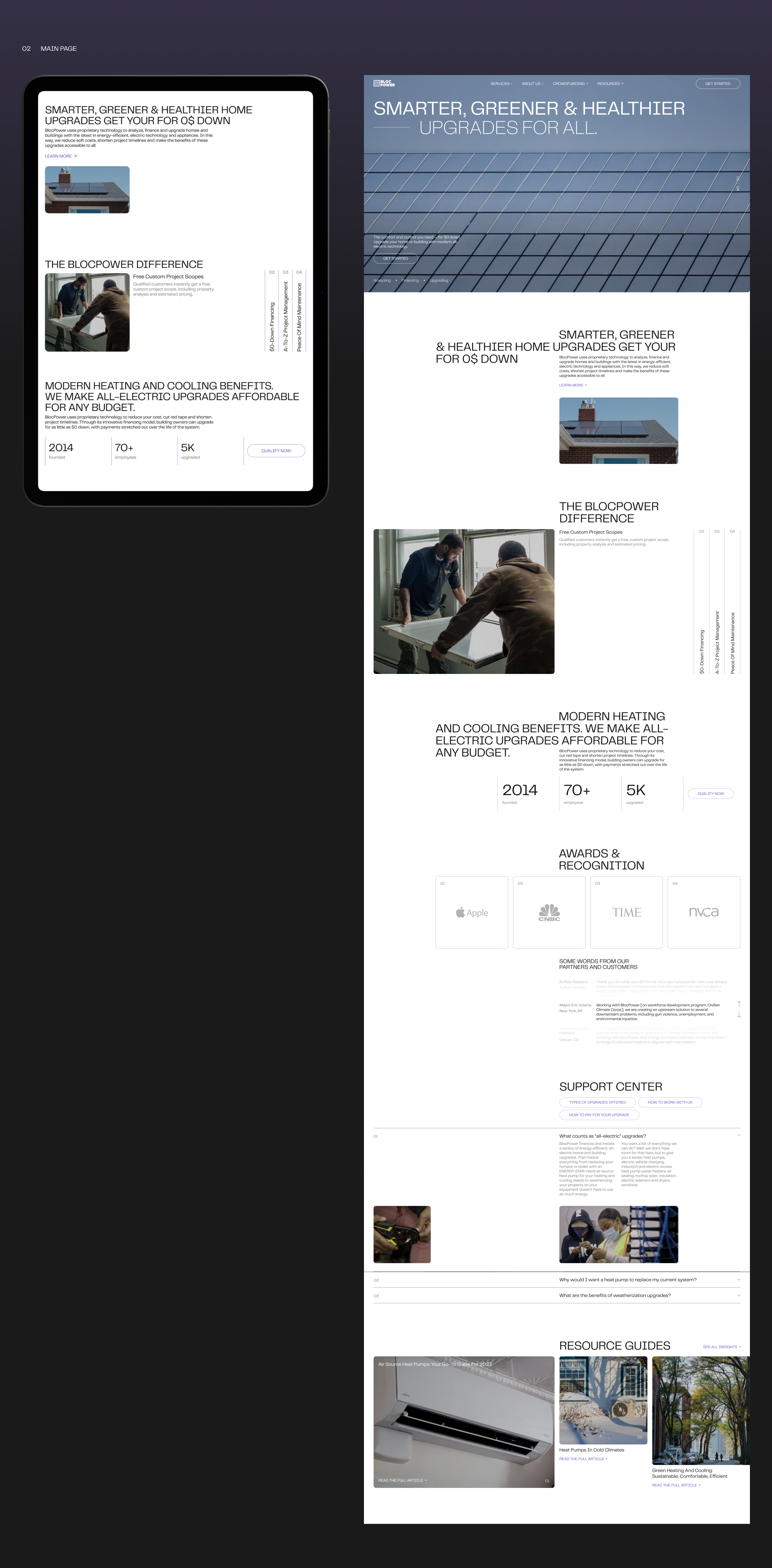 BlocPower Corporate Website Redesign — Изображение №4 — Интерфейсы на Dprofile