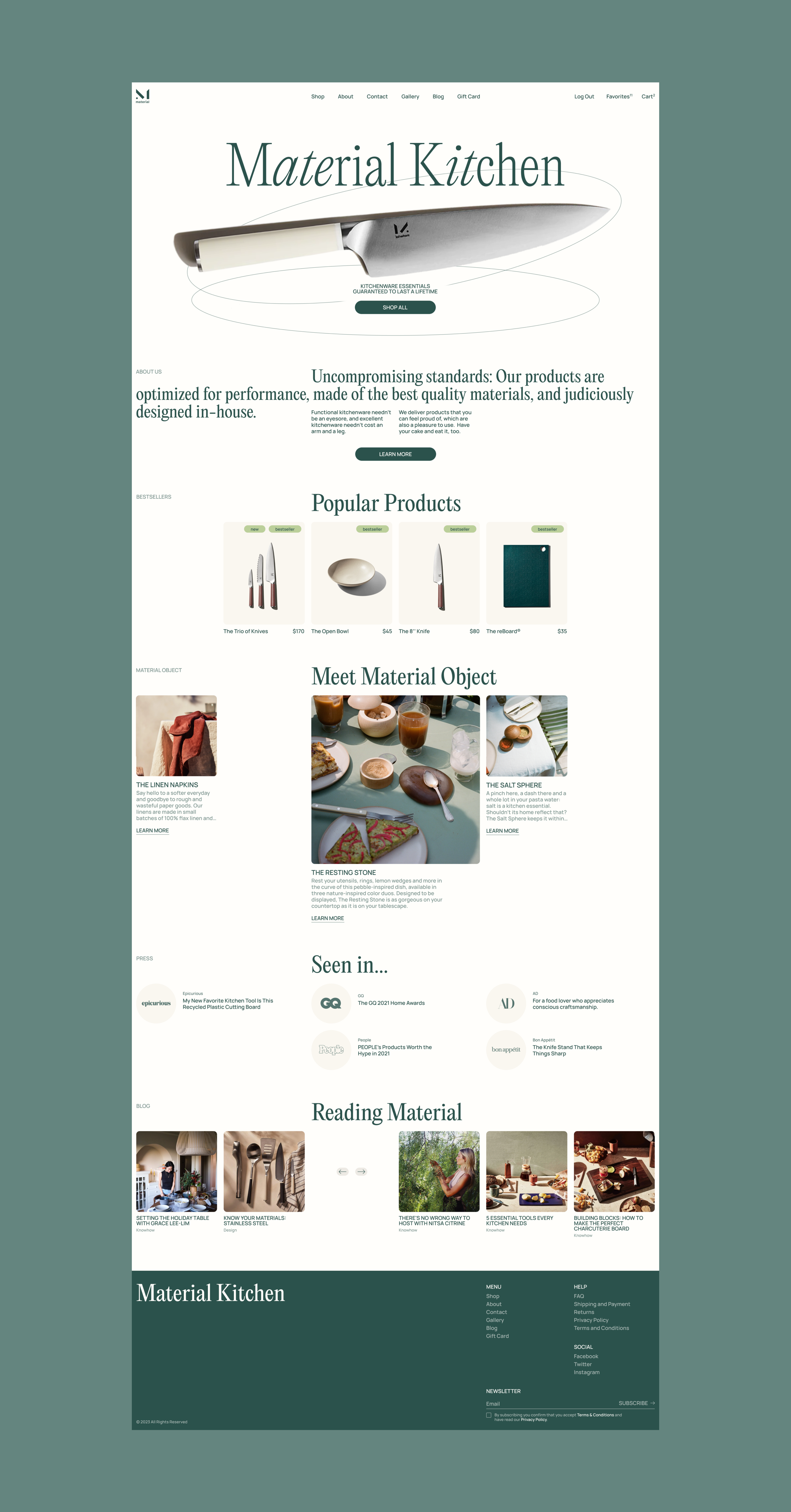Material Kitchen E-commerce Website Redesign — Изображение №3 — Интерфейсы на Dprofile