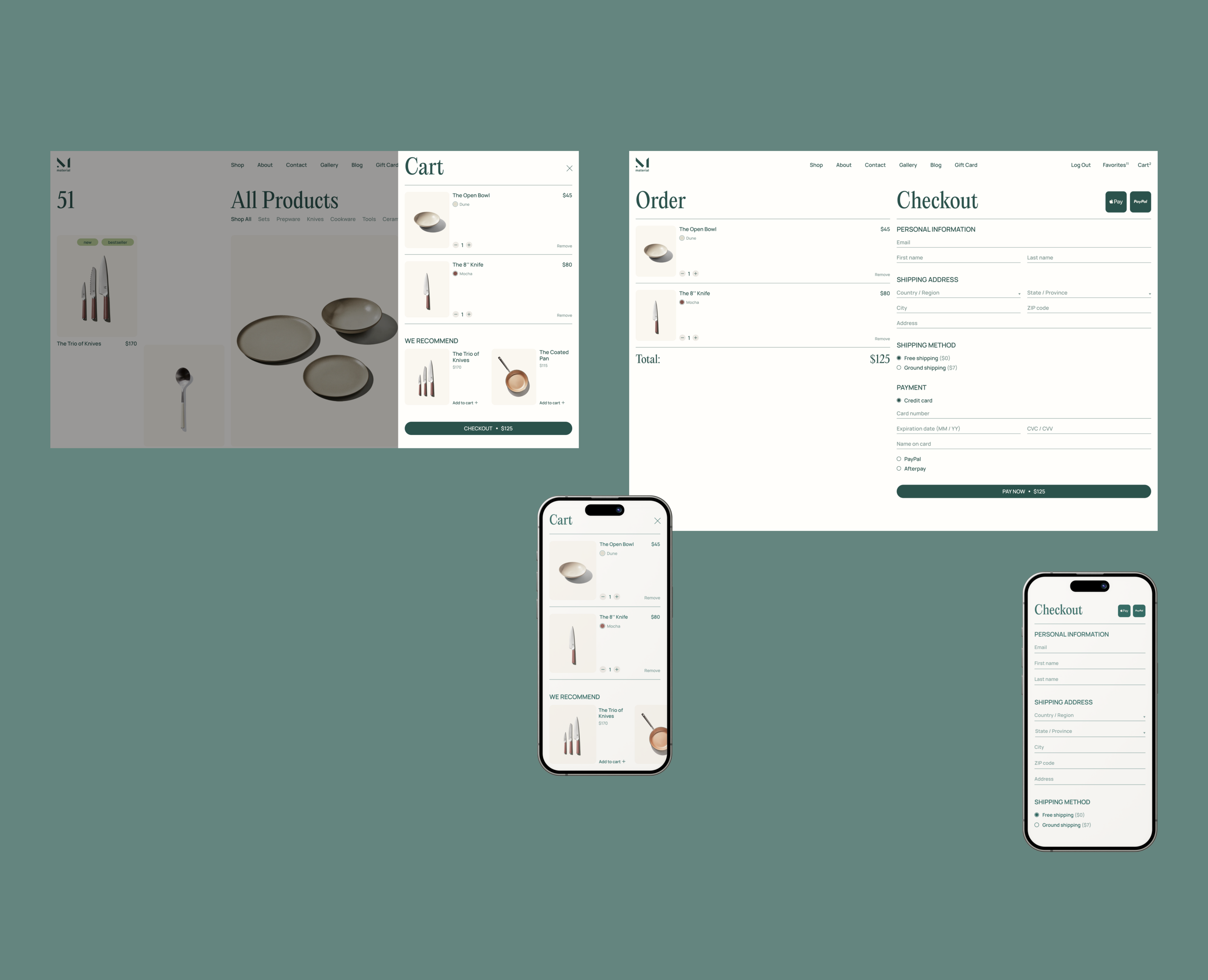 Material Kitchen E-commerce Website Redesign — Изображение №10 — Интерфейсы на Dprofile