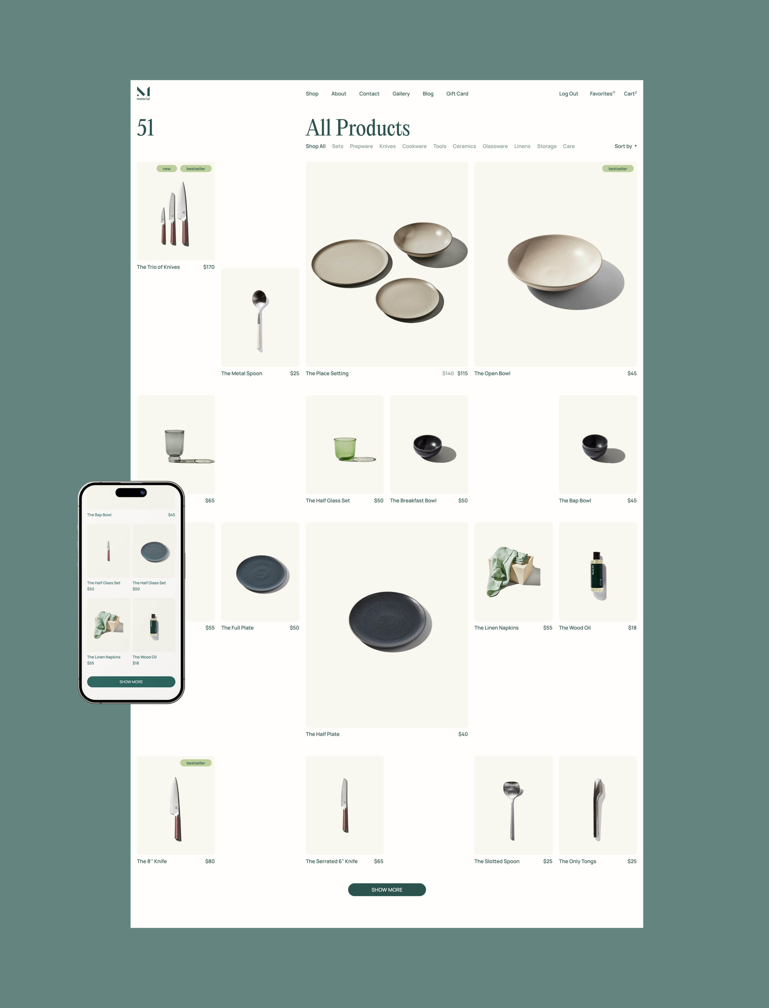 Material Kitchen E-commerce Website Redesign — Изображение №6 — Интерфейсы на Dprofile