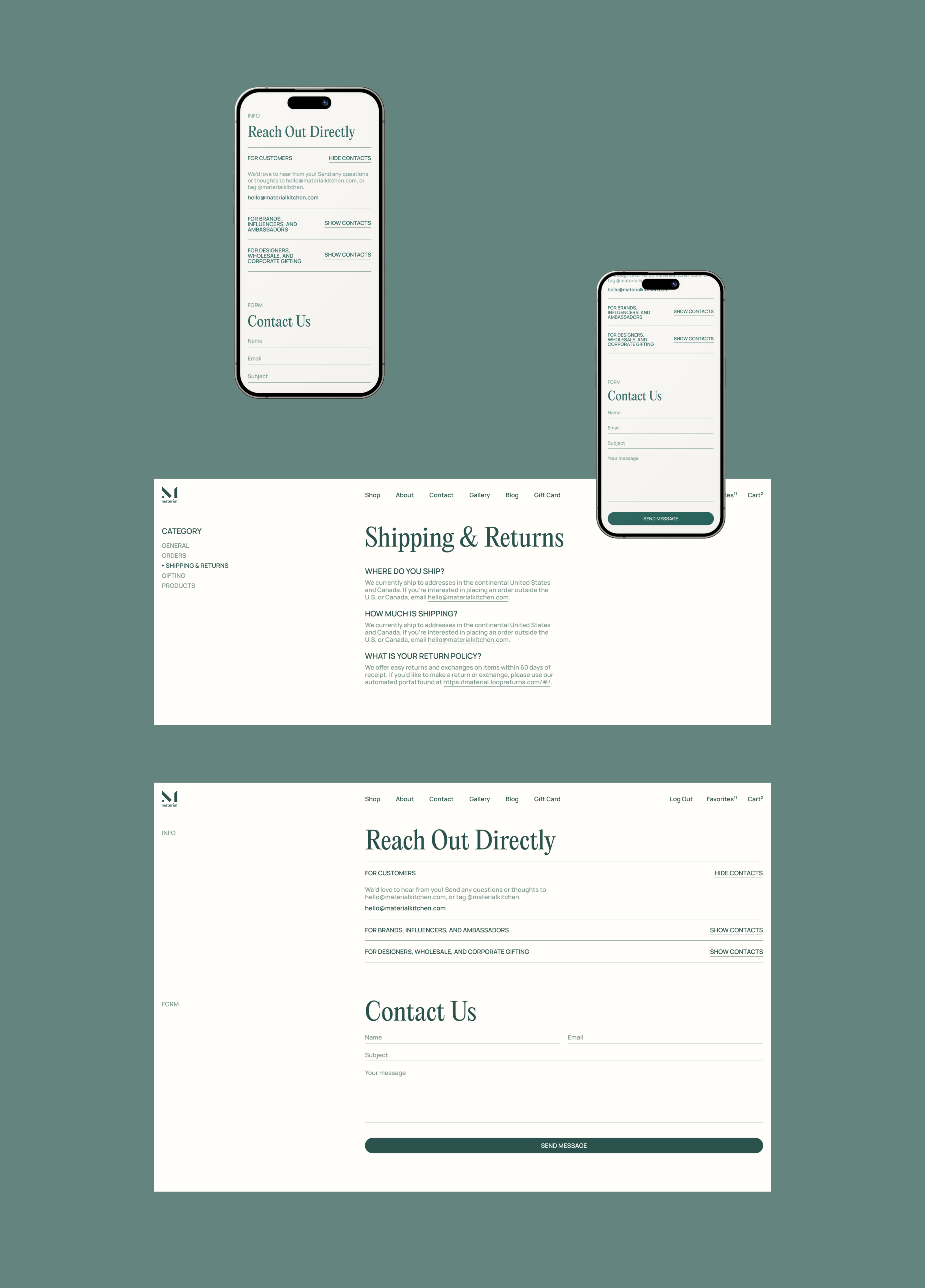 Material Kitchen E-commerce Website Redesign — Изображение №14 — Интерфейсы на Dprofile