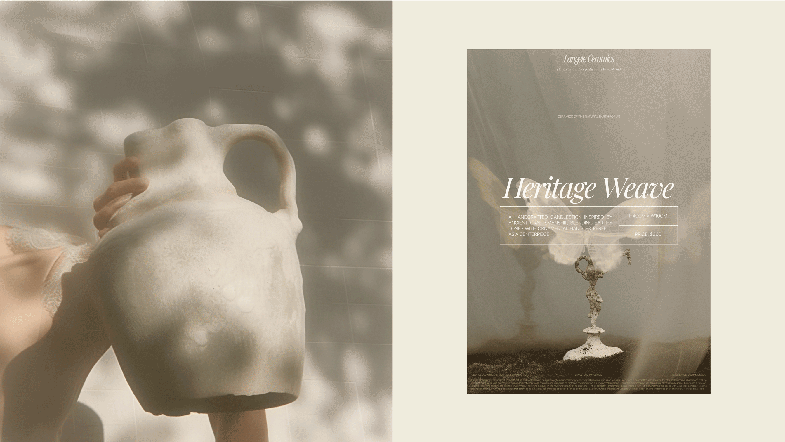 LANGETE CERAMICS | Brand identity & Web Design & Ai — Изображение №14 — Брендинг, Графика на Dprofile