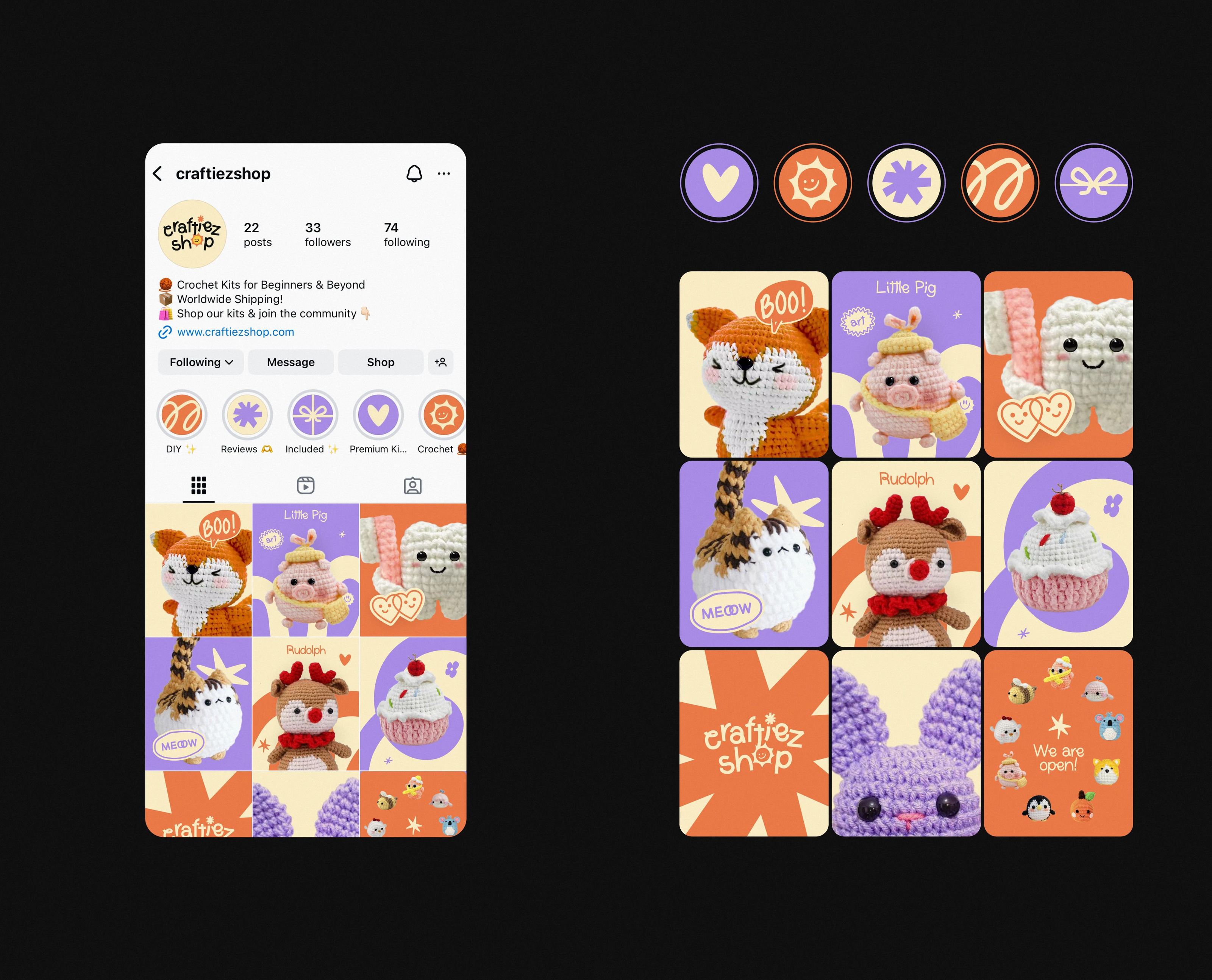 CRAFTIEZ SHOP | Brand identity & Shopify e-commerce — Изображение №2 — Интерфейсы, Брендинг на Dprofile