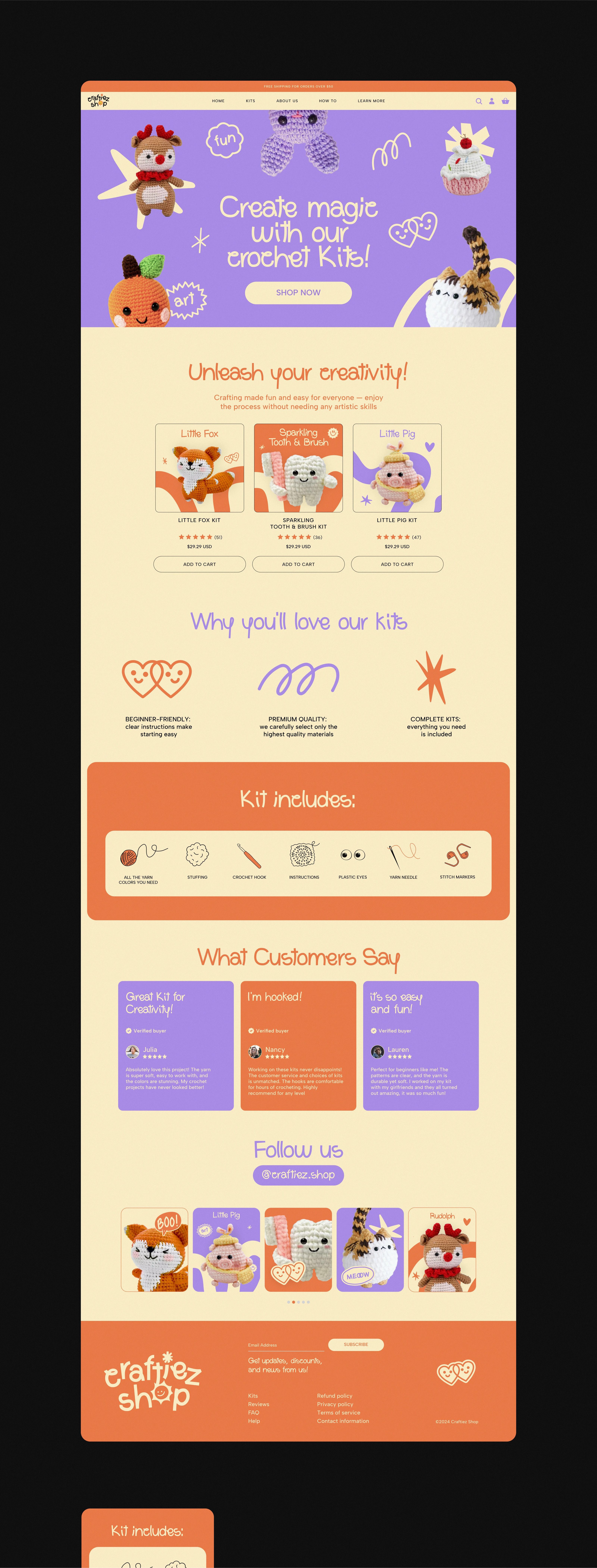 CRAFTIEZ SHOP | Brand identity & Shopify e-commerce — Изображение №7 — Интерфейсы, Брендинг на Dprofile
