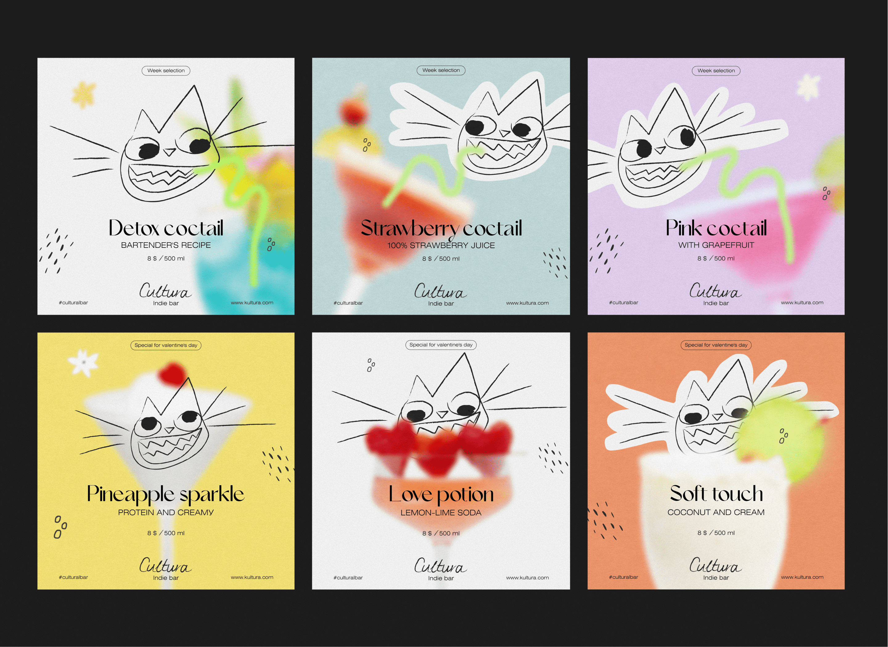 CULTURA BAR | Brand identity design — Изображение №7 — Брендинг на Dprofile