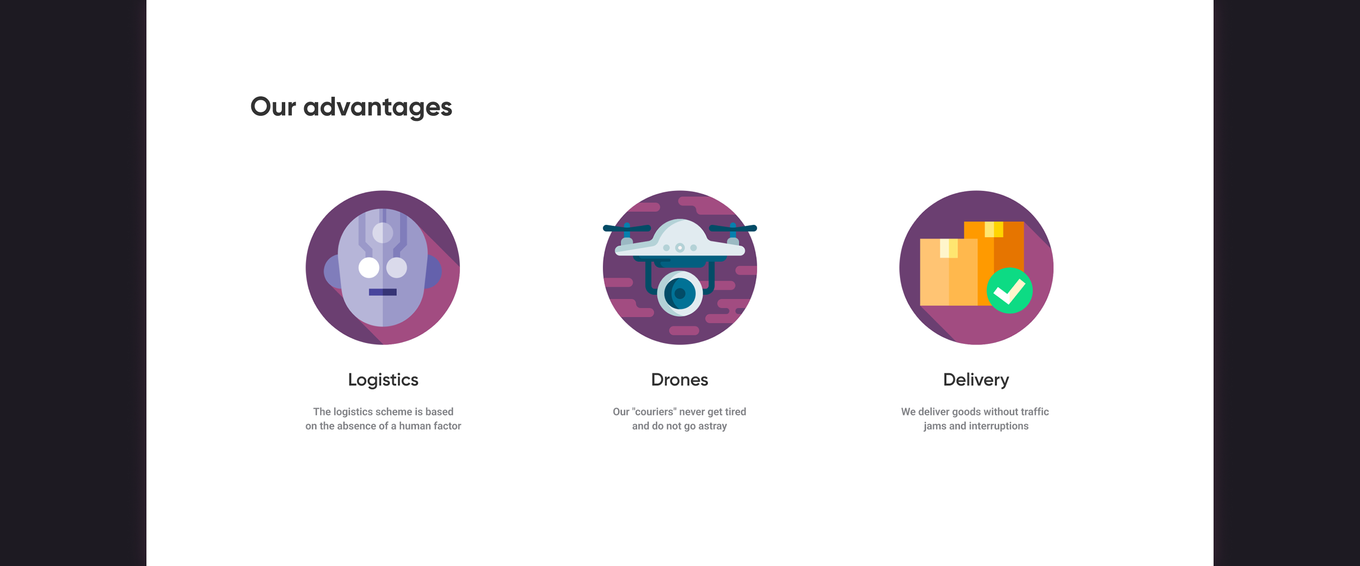 Drone Delivery - Landing page UX/UI — Изображение №9 — Интерфейсы, Брендинг, Графика на Dprofile