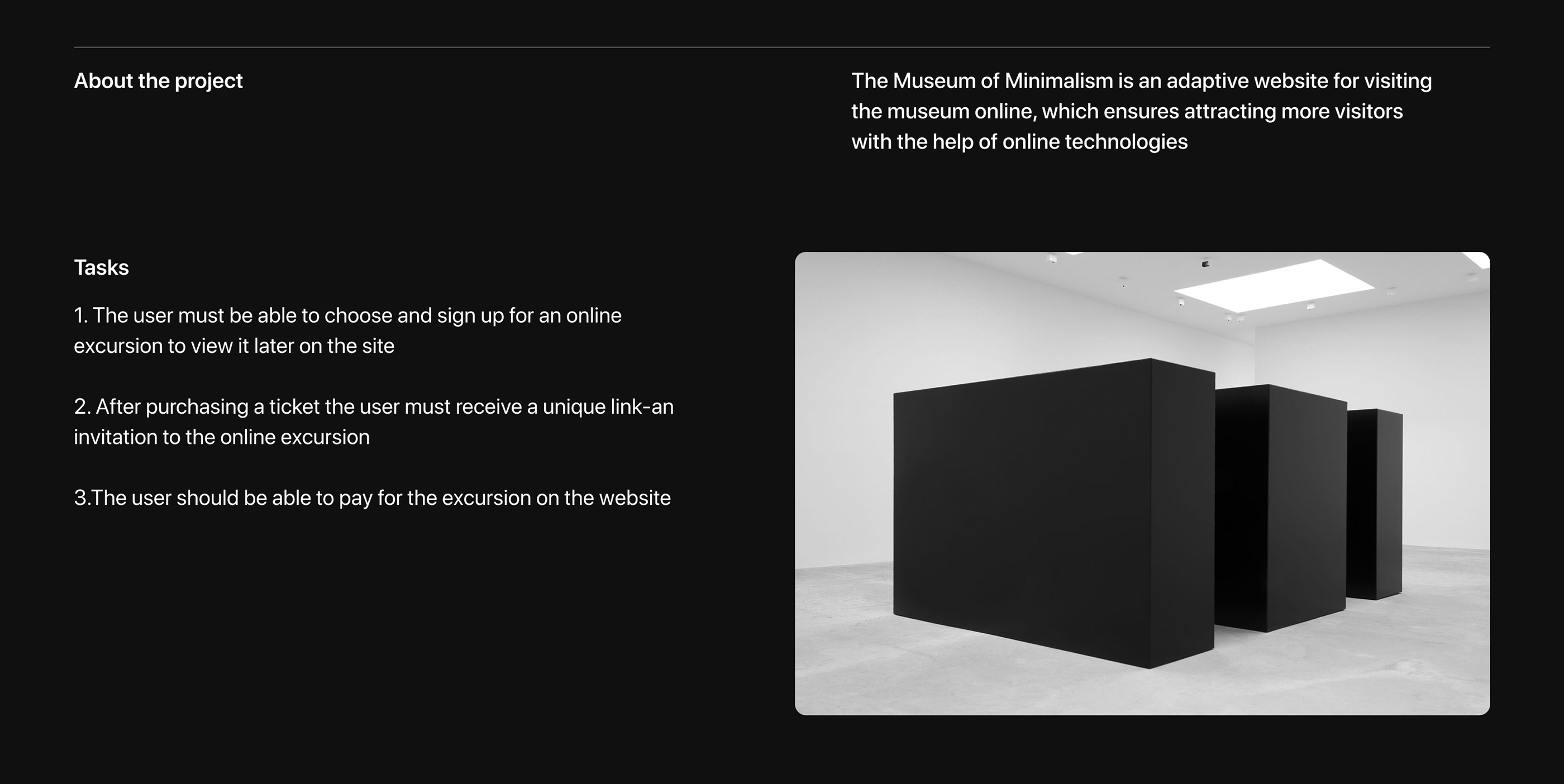 Online Museum of Minimalism — Изображение №2 — Интерфейсы, Брендинг, Графика на Dprofile
