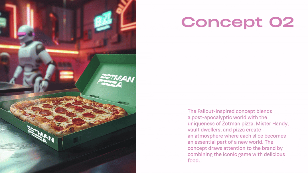 Ai креатив для zotman pizza — Изображение №4 — Иллюстрация на Dprofile